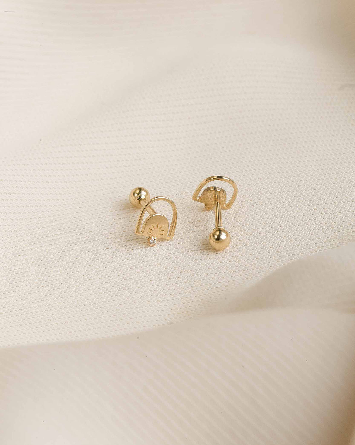 Sterling Silver Dawn Single Stud Earrings - Elegant & Minimalist Jewelry for Everyday Wear, Gifts & Special Occasions