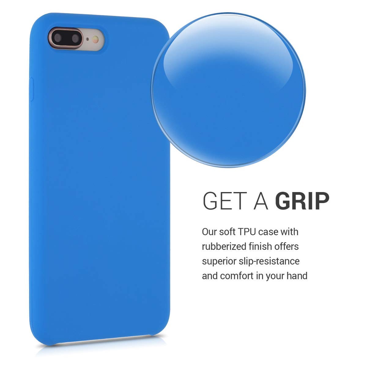 kwmobile Premium TPU Silicone Case for Apple iPhone 7 Plus/iPhone 8 Plus - Soft Protective Phone Cover in Sea Breeze Color - Perfect for Everyday Use, Work & Travel Protection