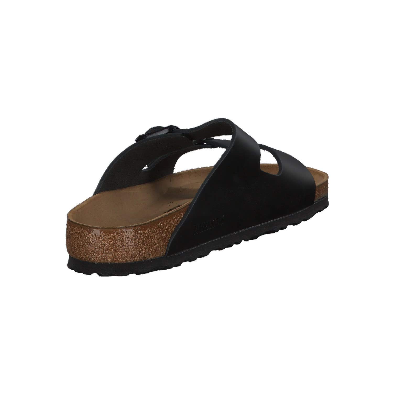 Birkenstock Arizona Soft Footbed Sandals for Men - Black Leather - Size 50 EU (US M) | Comfortable Slip-On Clogs for Casual Wear, Home & Outdoor Use