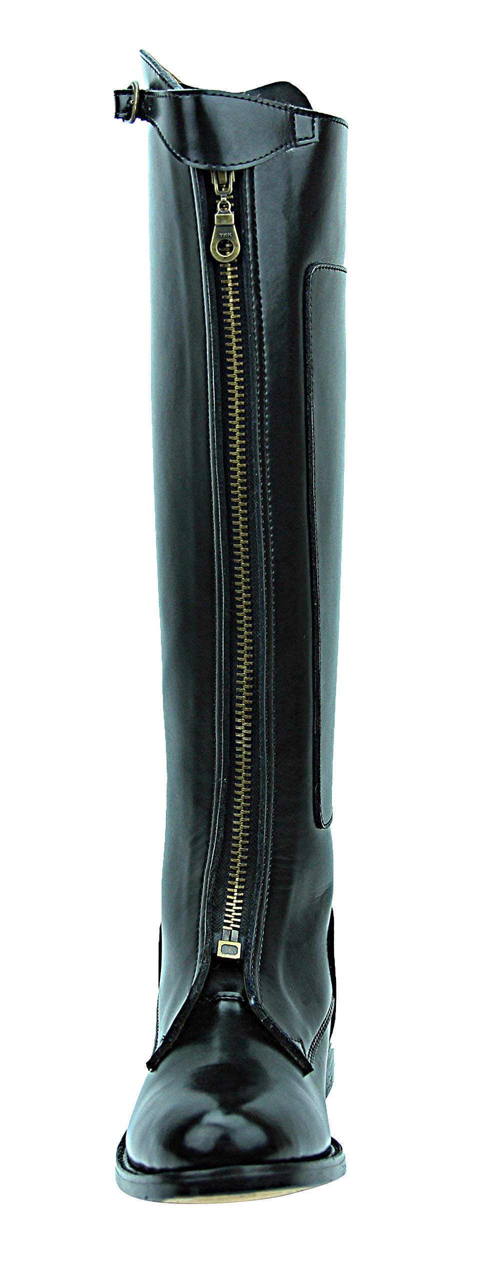 Women's Knee High Leather Equestrian Riding Boots - Invader-1 Polo Players Tall Boots in Black for Horseback Riding & Outdoor Fashion