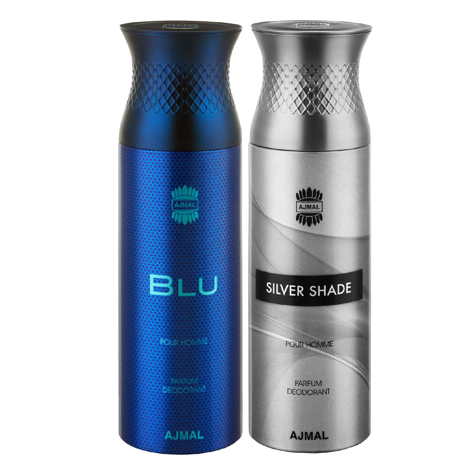 Ajmal Blu & SilverShade Deodorant Gift Set for Men - 2 Pack (200ml Each) | Long-Lasting Freshness for Work, Gym & Everyday Use