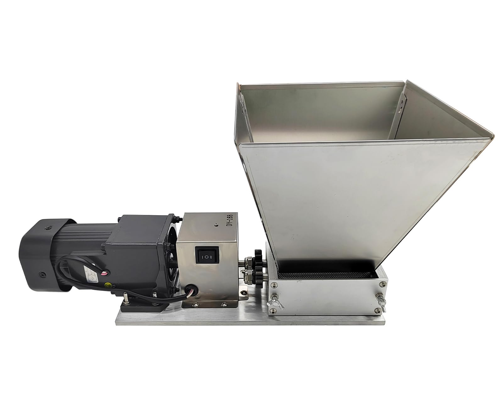 110V 60W 75RPM Stainless Steel Grain Grinder Mill - Manual/Electric Dual Mode with 4 Hopper & 2 Rollers - Perfect for Home Brewing, Crushing Malt, Corn, Wheat, Cereal & Beans - Ideal for Beer Making, Baking & Coffee Grinding