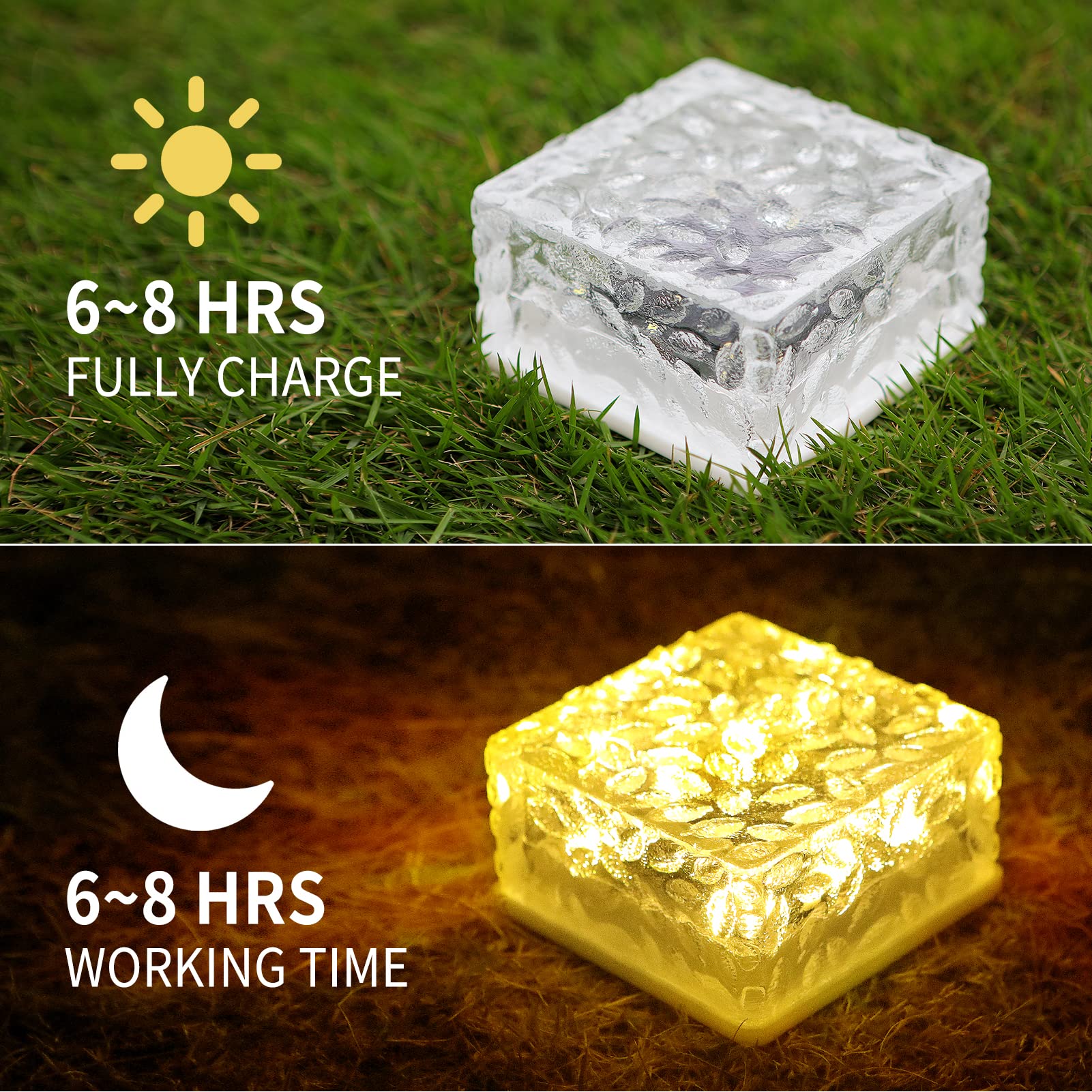 Solar Powered Outdoor Pathway Lights - 3 Pack Warm White LED Garden Landscape Lighting for Walkway, Patio, Lawn & Deck | Weatherproof Recessed Paver Lights for Yard, Driveway & Outdoor Decor