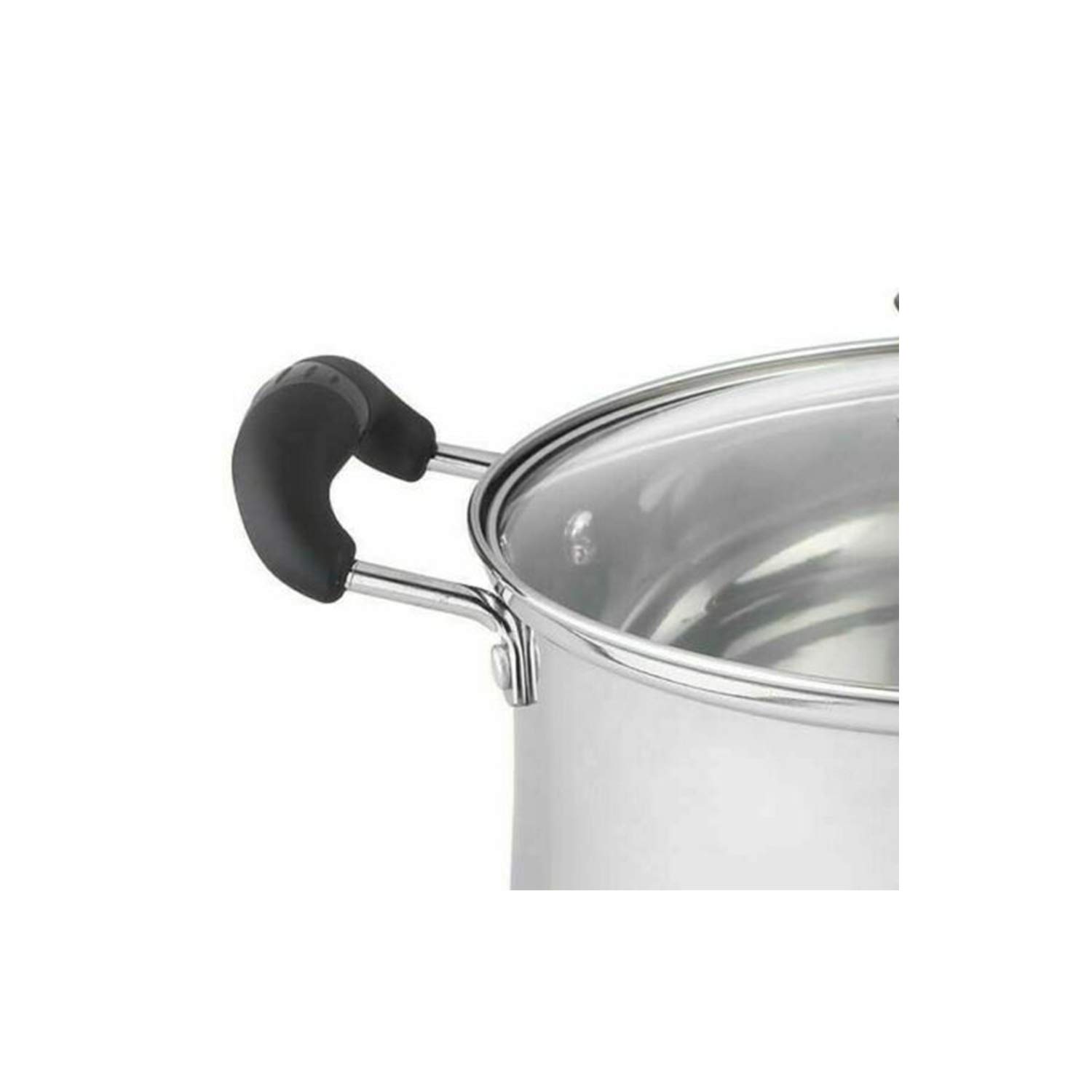 5.0 Quart Stainless Steel Cookware Pot with Glass Lid - Durable Kitchen Cooking Pot for Boiling, Stewing & Soup Making - Perfect for Home Chefs & Professional Kitchens