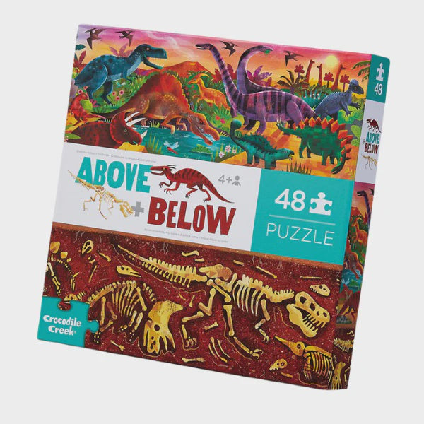 Above & Below Floor Puzzle 48 pc Dinosaur World - Educational Kids Puzzle for Learning & Play - Perfect for Classroom, Birthday Gifts & Family Game Night