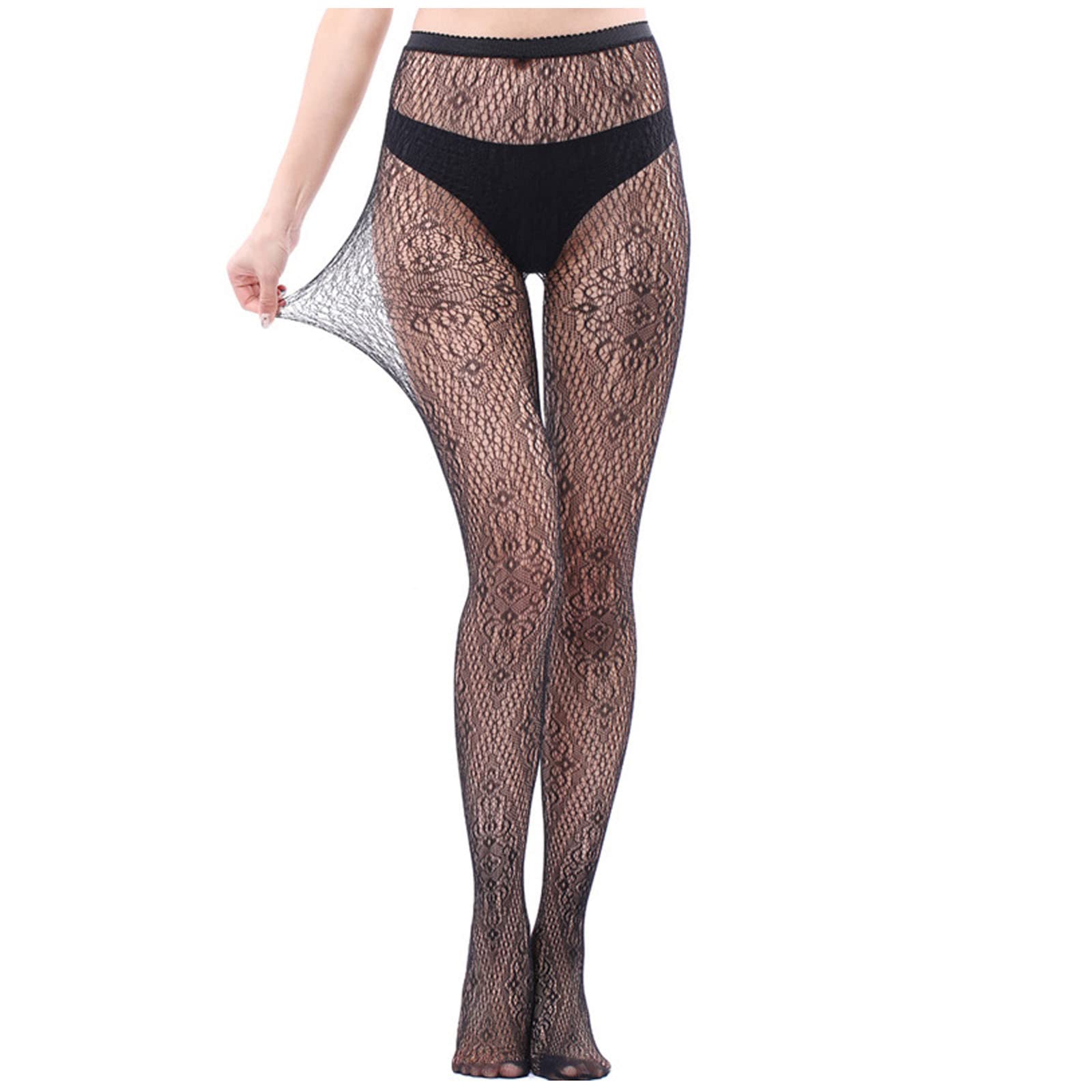 Sexy Lace Leggings & Fishnet Stockings - Women's Transparent Hollow-Out Lingerie & Fashion Accessories | Perfect for Date Night, Halloween Costumes, and Sensual Gifts