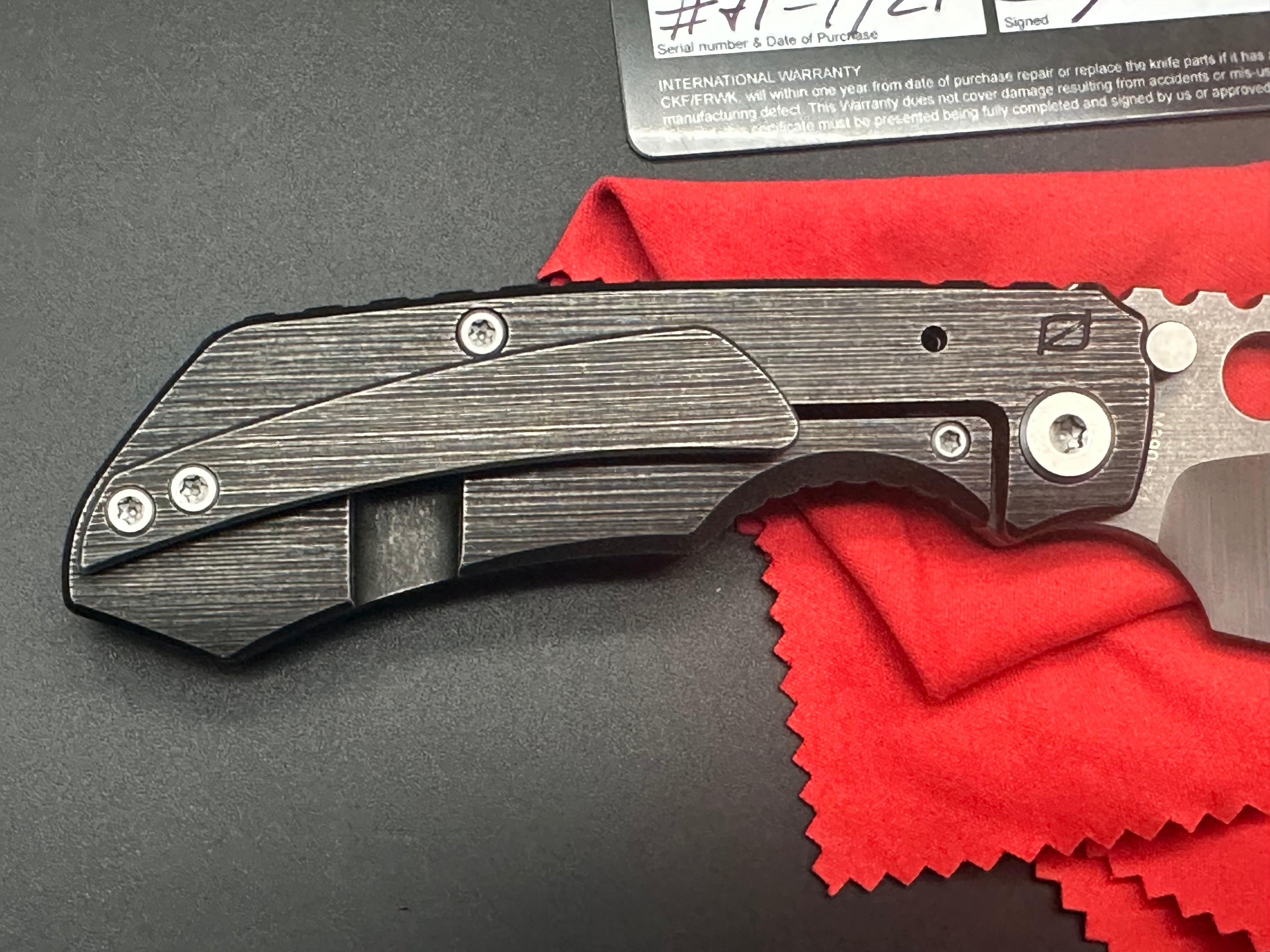 CKF Custom Knife Factory Evolution 2.0 CF #71 - Premium Folding Pocket Knife with Carbon Fiber Handle - Perfect for EDC, Outdoor Adventures & Collectors