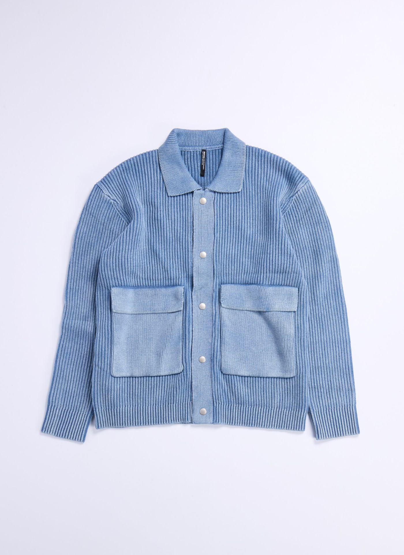 Heavy Washed Knitted Worker Jacket - Vintage Style Denim Workwear for Men & Women - Perfect for Outdoor Work, Casual Wear & Street Fashion