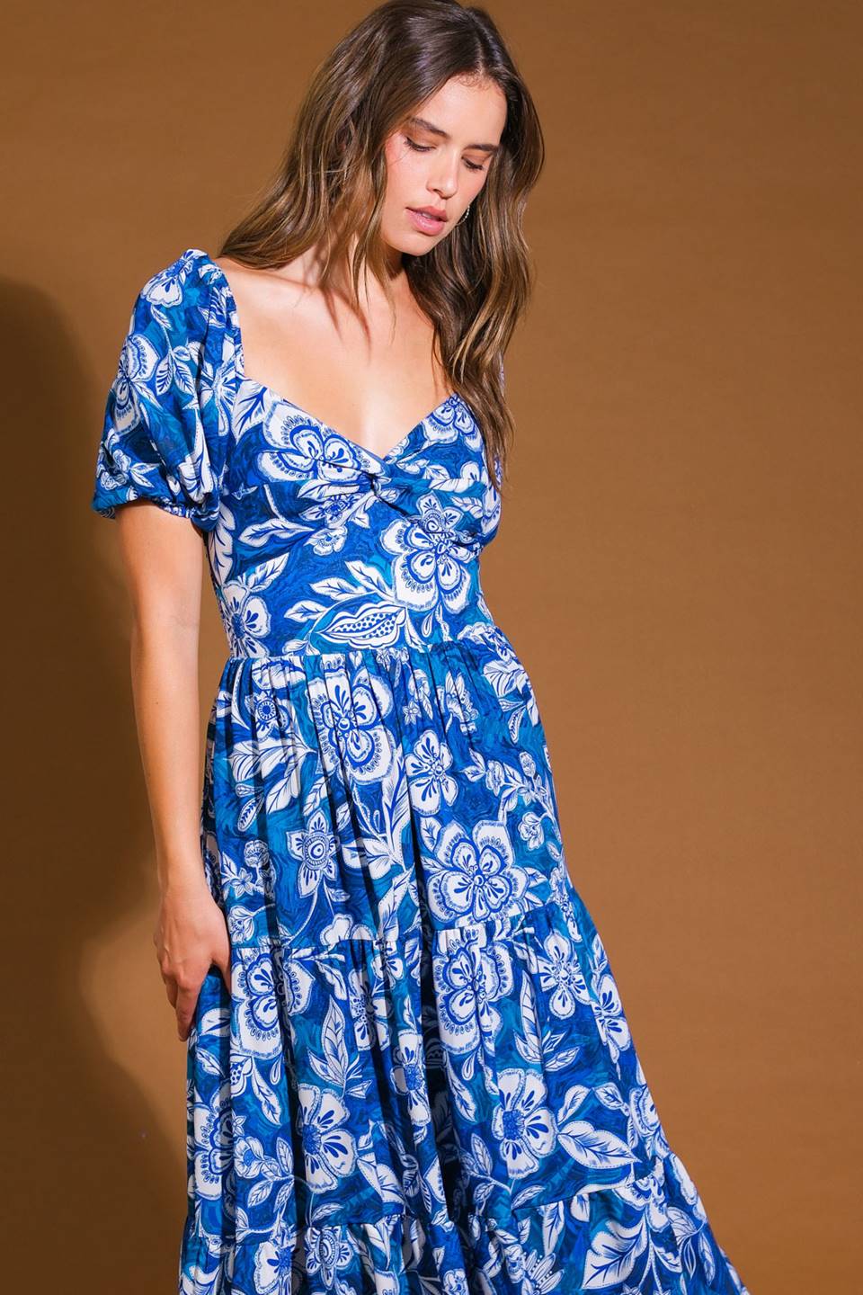 Elegant Woven Midi Dress for Women - Flowy Summer Dress with Pockets - Perfect for Weddings, Parties & Office Wear