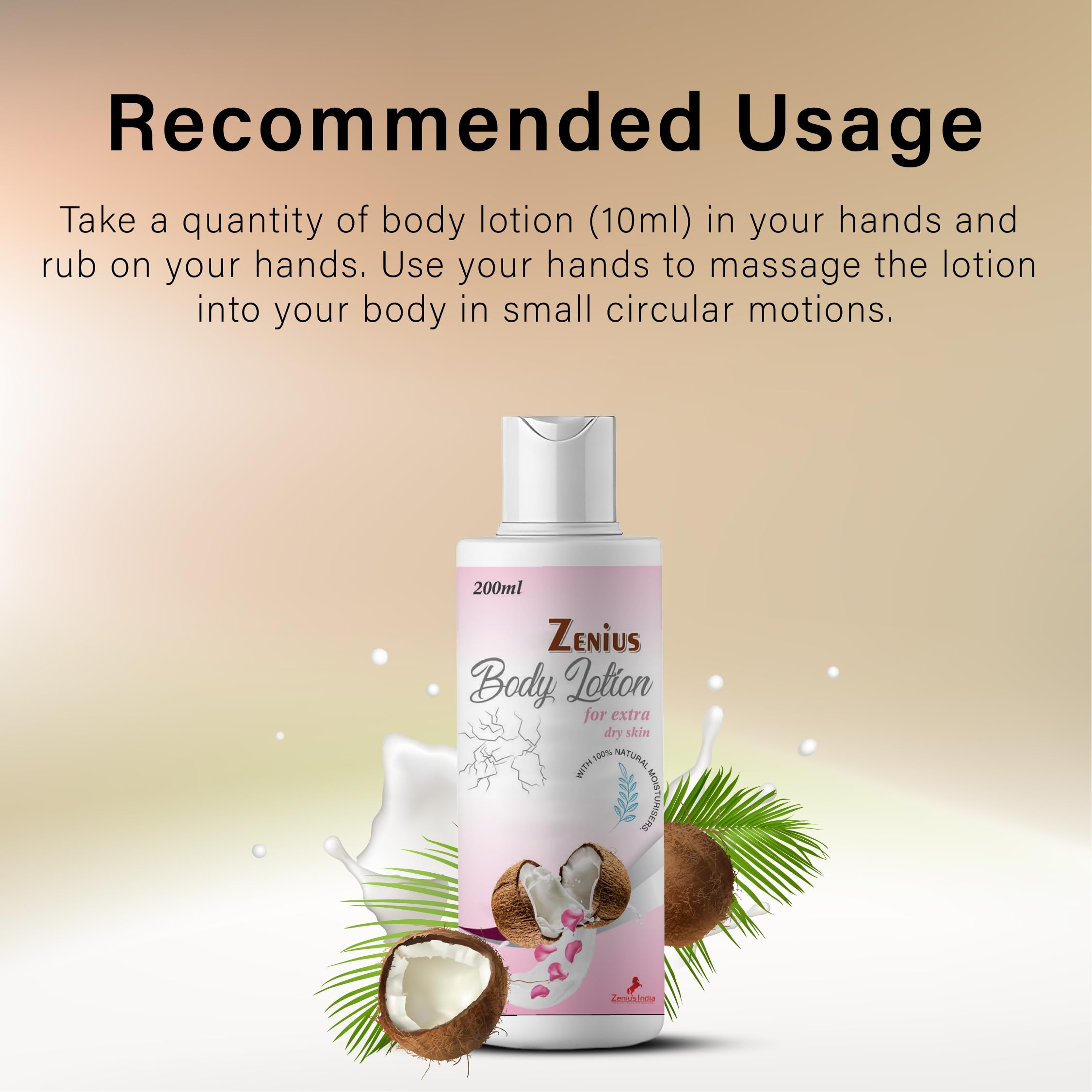 Zenius Advanced Nourishing Body Lotion for Normal to Dry Skin - Hydrating Moisturizer with Natural Ingredients | Pack of 1 | Perfect for Daily Skincare Routine & Winter Dryness Relief