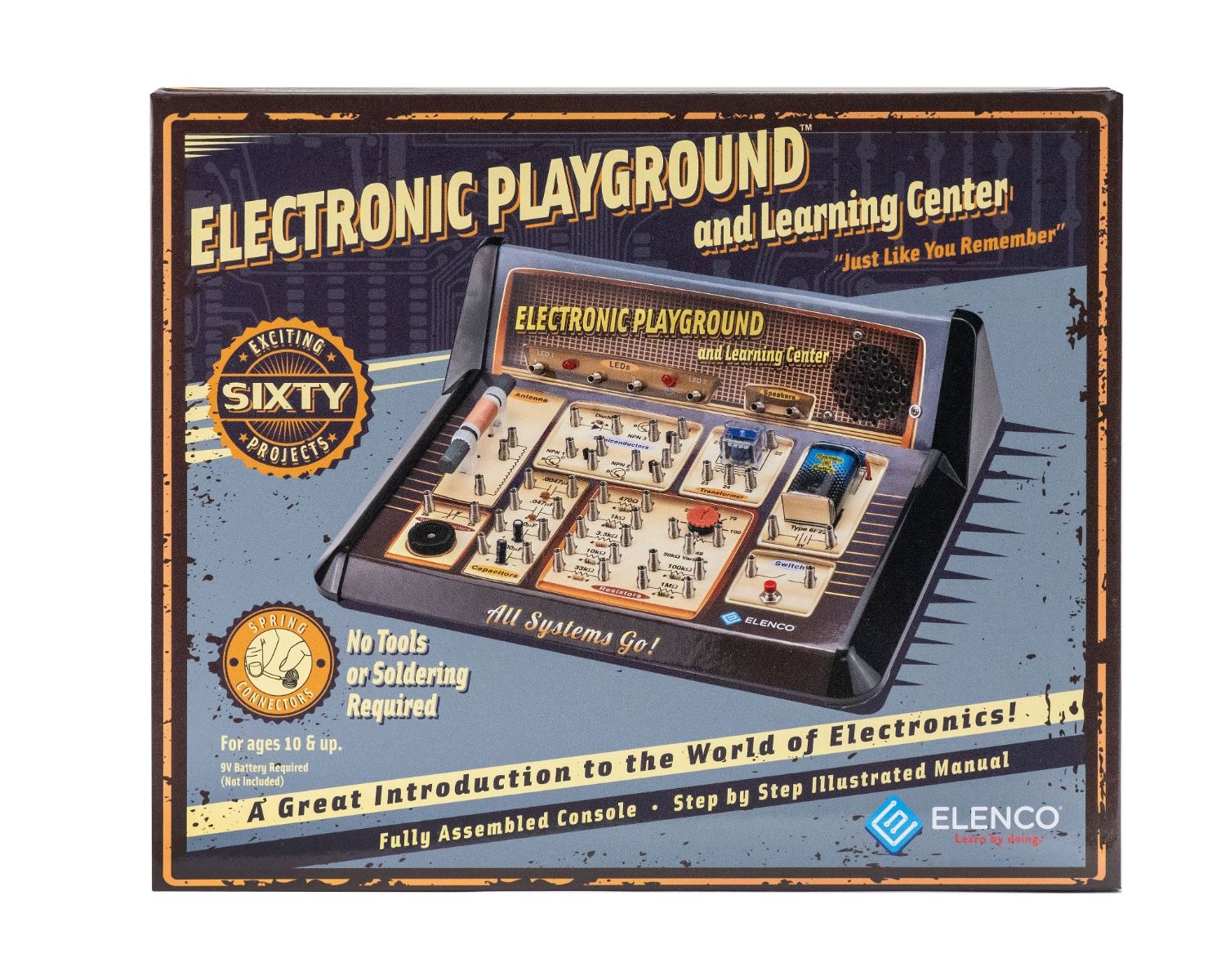 Elenco EP60 Electronic Playground Kit - STEM Learning & DIY Circuits for Kids & Beginners - Perfect for Home, School & Science Projects
