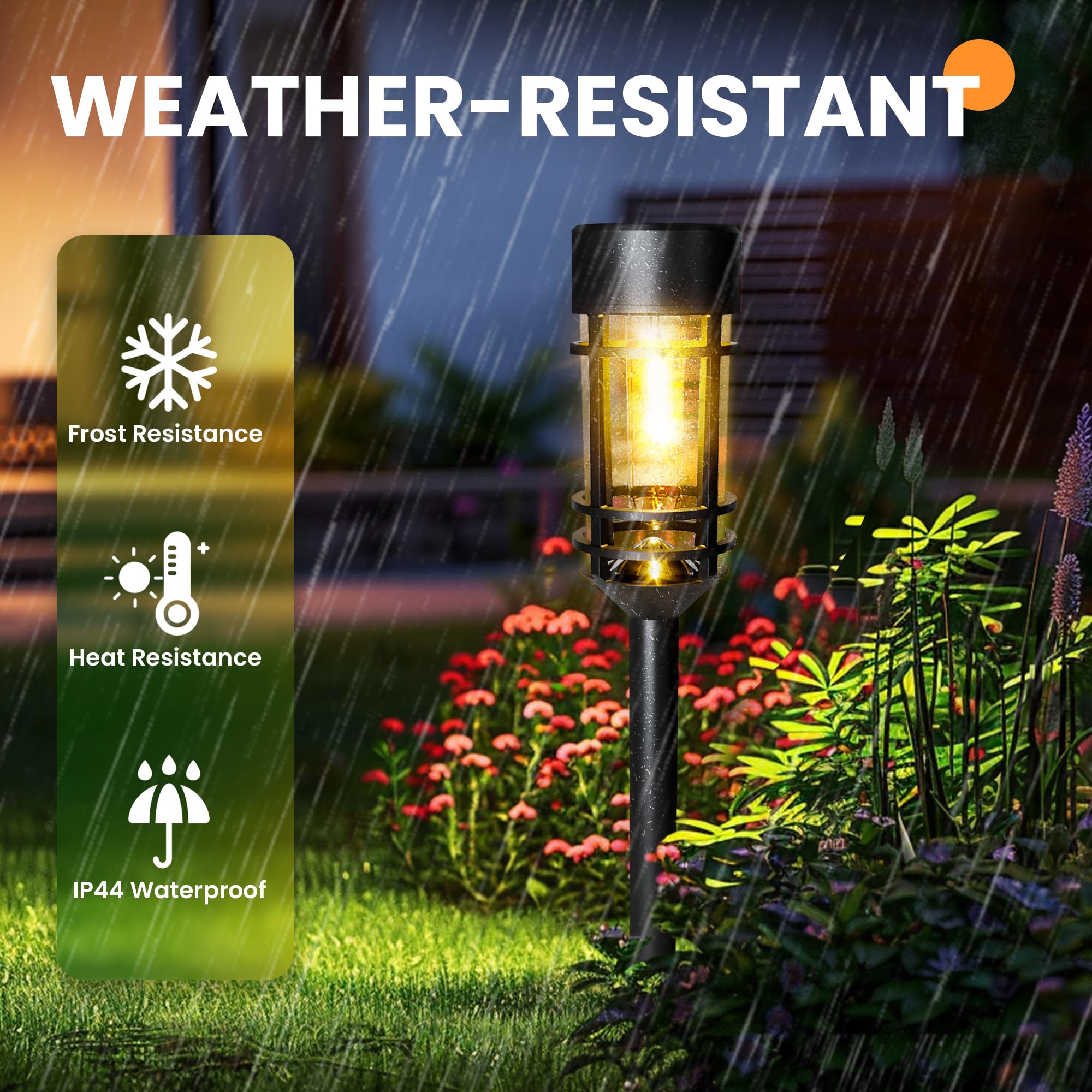 SOLPEX 4 Pack Solar Pathway Lights Outdoor - Waterproof Solar Powered Landscape Lights for Yard, Garden, Walkway & Driveway | Dusk to Dawn Auto On/Off, Easy Installation, Weather Resistant for Year-Round Use