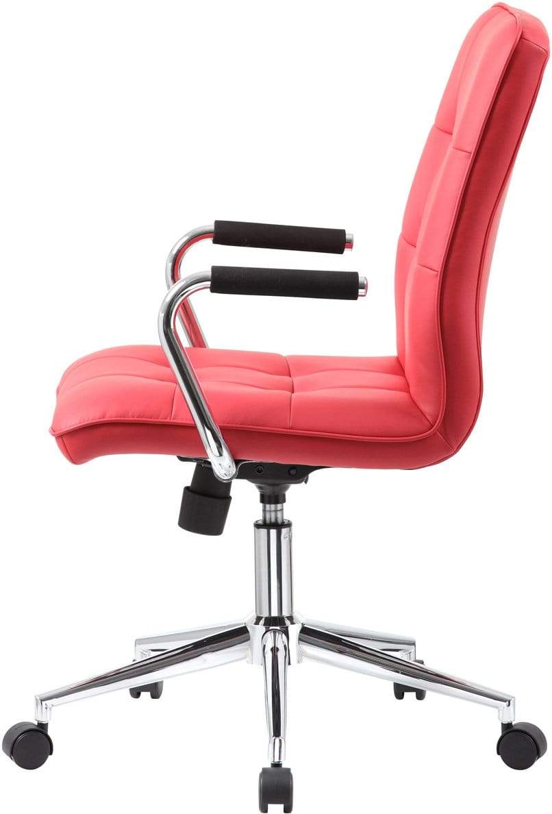 Ergonomic Boss Modern Office Chair with Chrome Arms - Adjustable Height & Lumbar Support - Black [B331 BK] for Home Office, Gaming & Executive Workspace