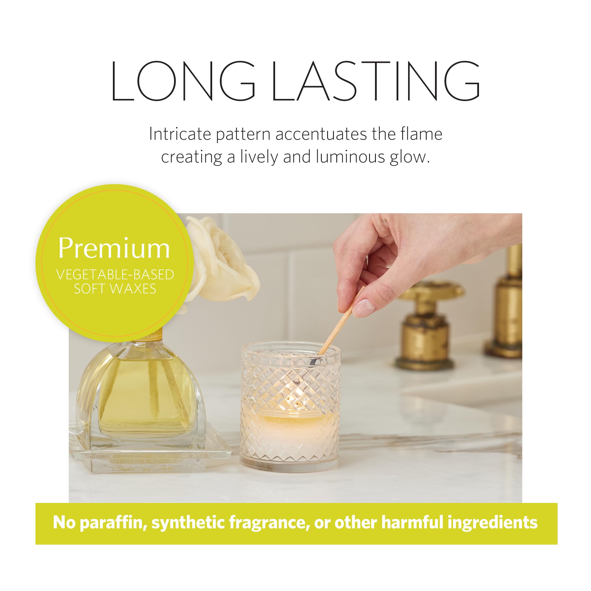AGRARIA Premium Scented Soy Wax Candles | Long-Lasting Vegan Home Fragrance | Elegant 7oz Gift Set for Relaxation, Meditation & Romantic Ambiance