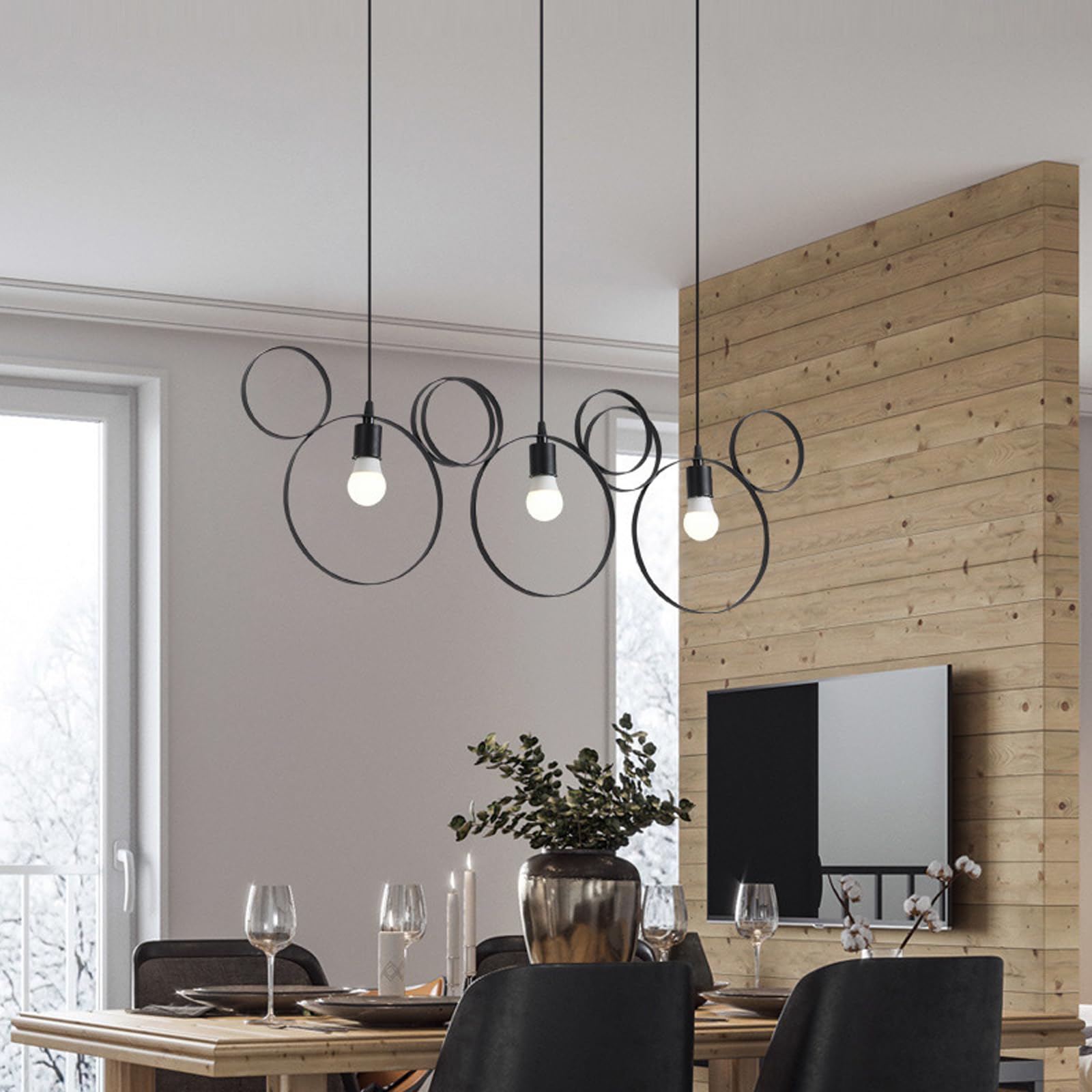 Cartoon Mouse Pendant Light - Cute Iron Chandelier for Kids Bedroom & Kitchen Decor