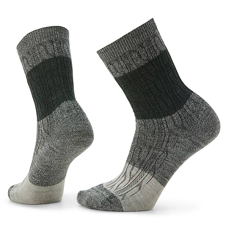 Smartwool Women's Color Block Cable Crew Socks - Warm & Comfortable Merino Wool Socks for Hiking, Travel & Everyday Wear