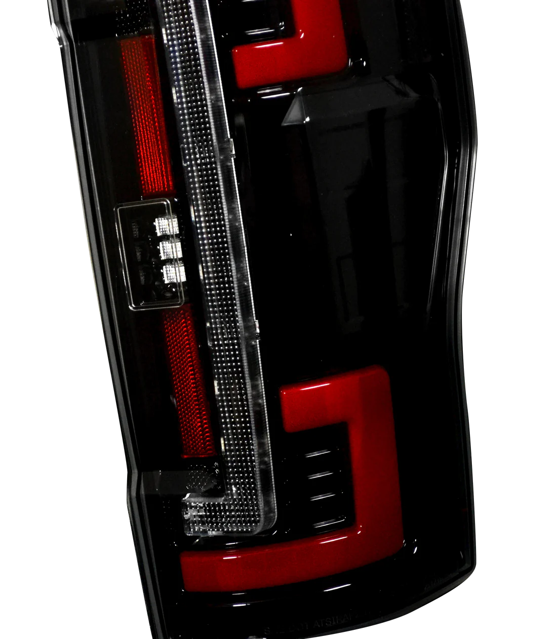 Ford Super Duty 2020-2022 LED Tail Lights - Smoked Black OLED Replacement for OEM Halogen - Perfect for Truck Upgrades & Nighttime Safety