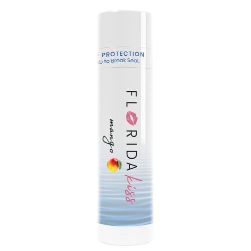 Florida Kiss SPF 15 Lip Balm Moisturizer with Mango - 4.2g Natural Lip Care for Dry Lips - Perfect for Beach Days, Outdoor Activities & Daily Sun Protection