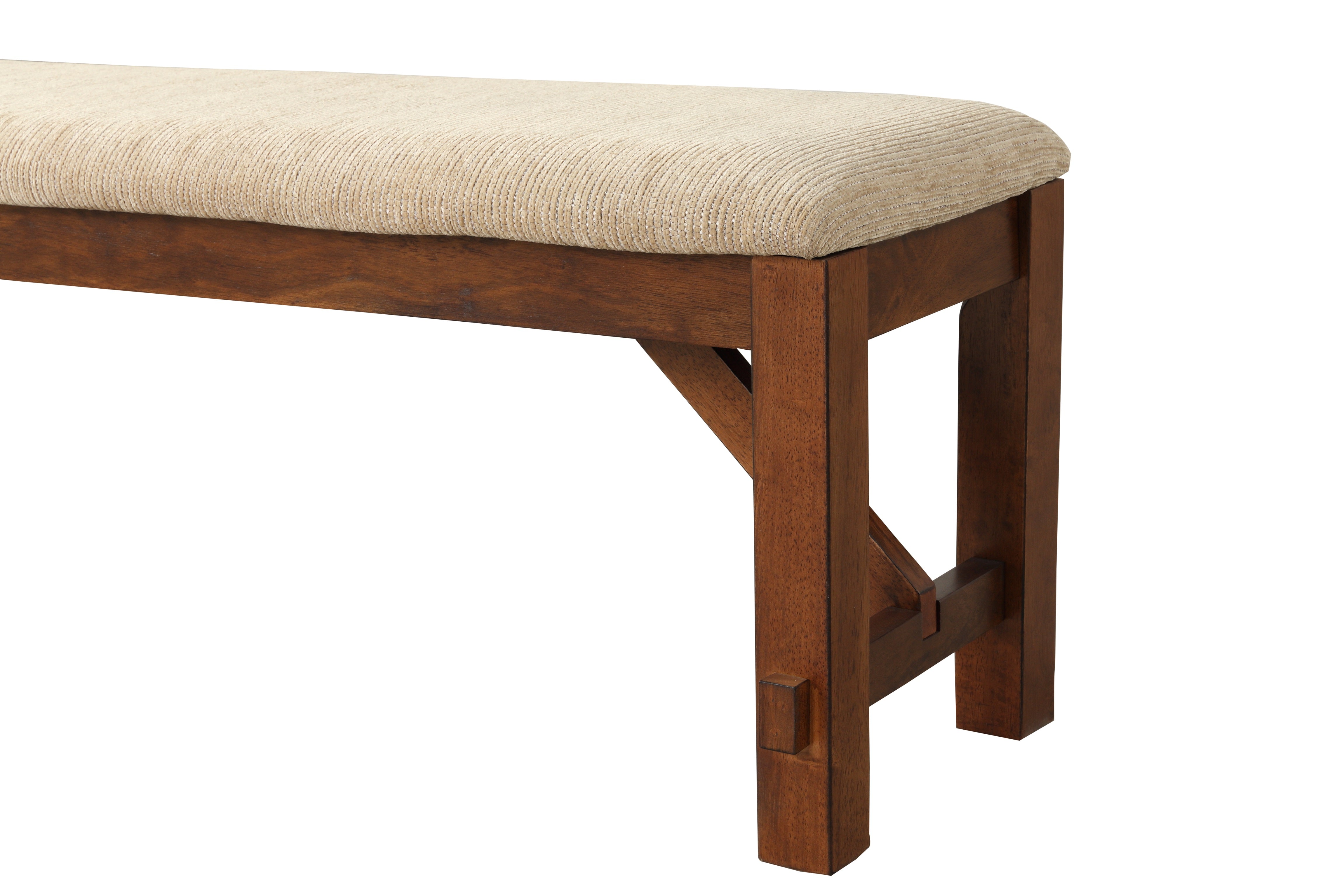 Roundhill Furniture Karven Solid Wood Dining Bench - Sturdy & Stylish for Kitchen, Dining Room, or Breakfast Nook - Perfect for Farmhouse & Modern Homes