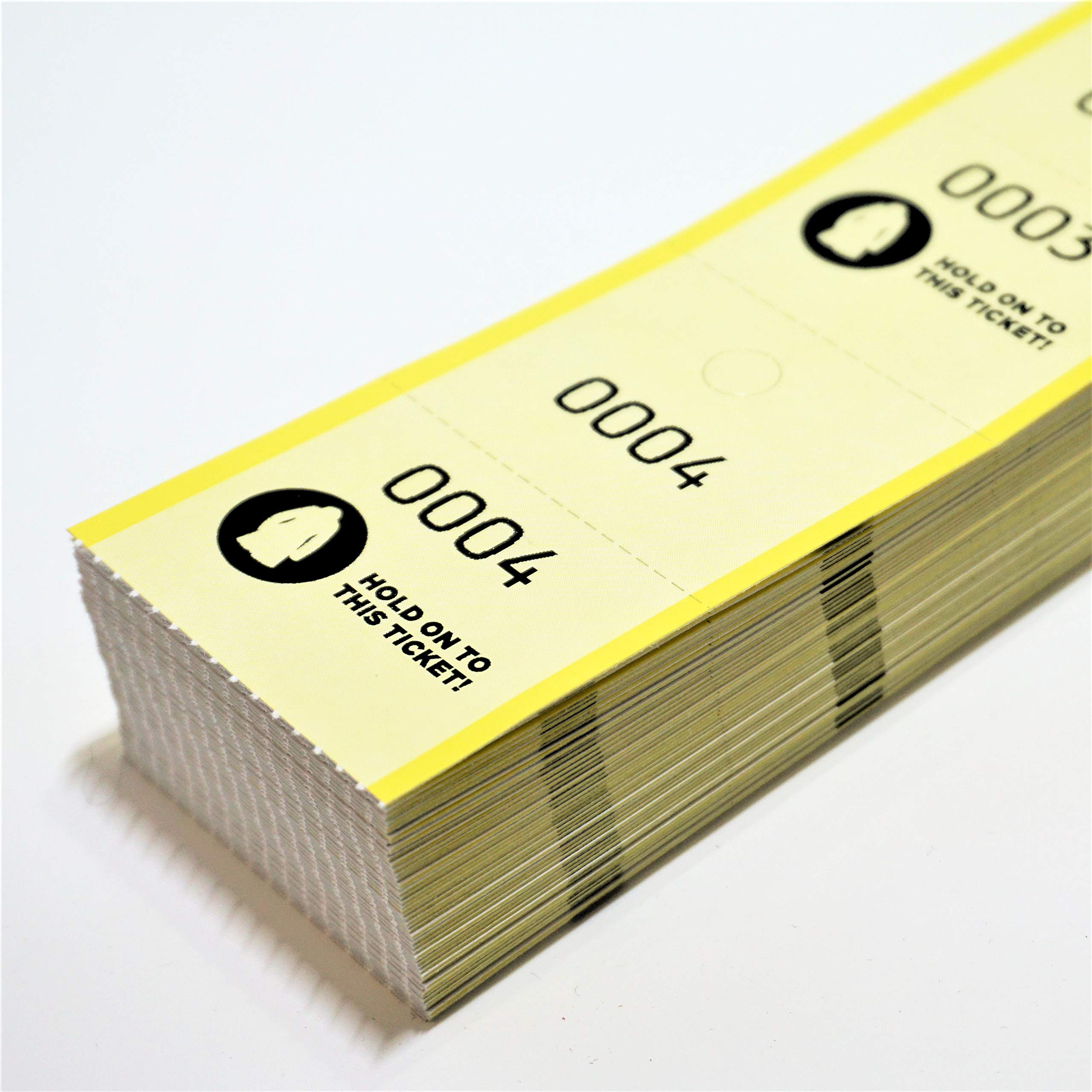 Premium Coat Check Tickets with Overcoat Design - Fast, Secure & Affordable Event Tagging Solution by MyZone Printing (Yellow, 5000 Pack) - Perfect for Weddings, Galas, Coat Rooms & VIP Events