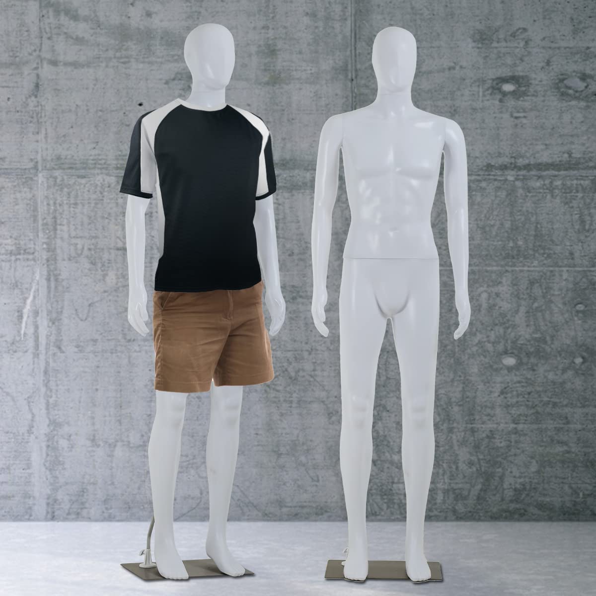 6FT Realistic Male Mannequin with Metal Stand - Full Body Dress Form for Sewing & Display (73 Inch) | Perfect for Tailoring, Fashion Design, and Retail Store Displays