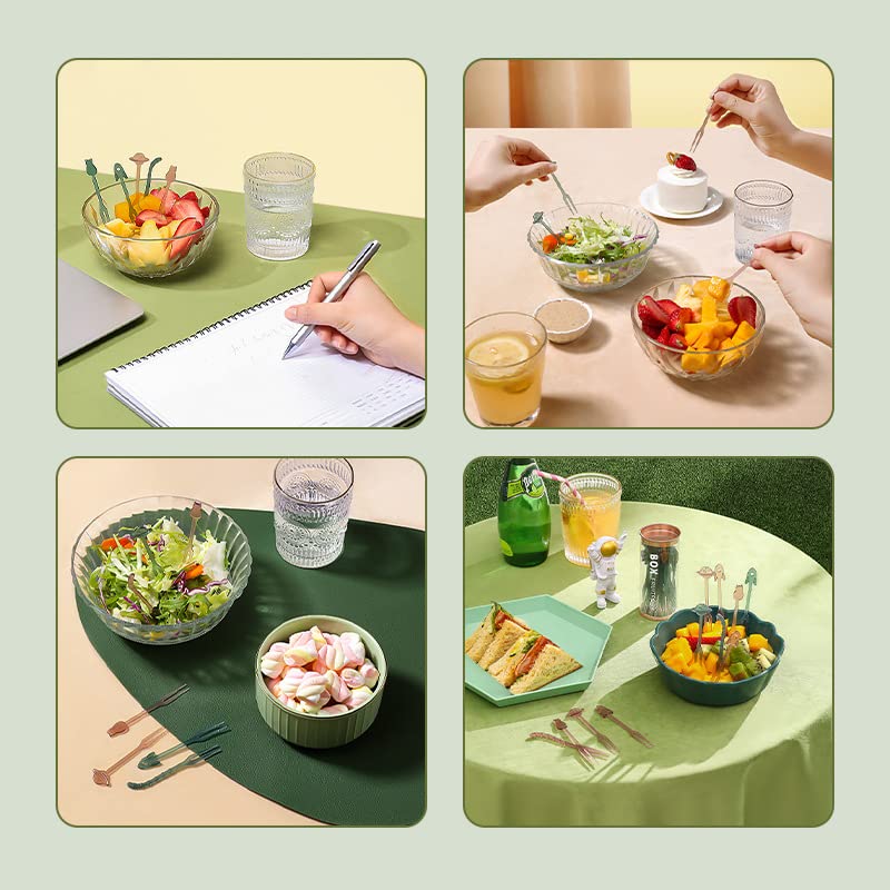 36PCS Disposable Plastic Mini Forks - Small Dessert & Appetizer Forks for Fruit, Cake, Cocktails, Party Supplies (Green) | Perfect for Parties, Picnics, Weddings & Catering Events