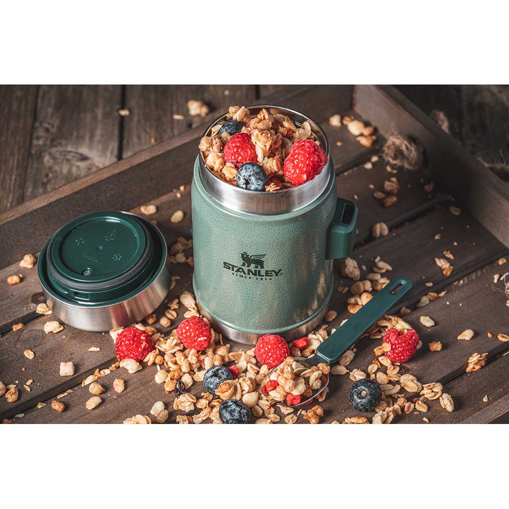 Premium Stainless Steel Insulated Food Jar with Spork - Keep Meals Hot or Cold for Hours - Perfect for Camping, Hiking, and Office Lunch