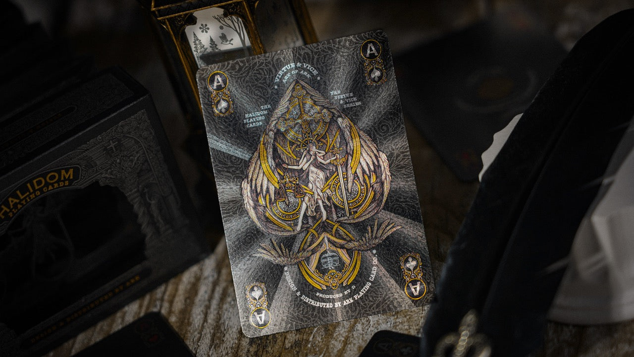Halidom Silver Sacred Playing Cards - Premium Poker Deck for Magic Tricks, Cardistry & Collectors - Perfect for Game Nights, Gifts & Professional Performances