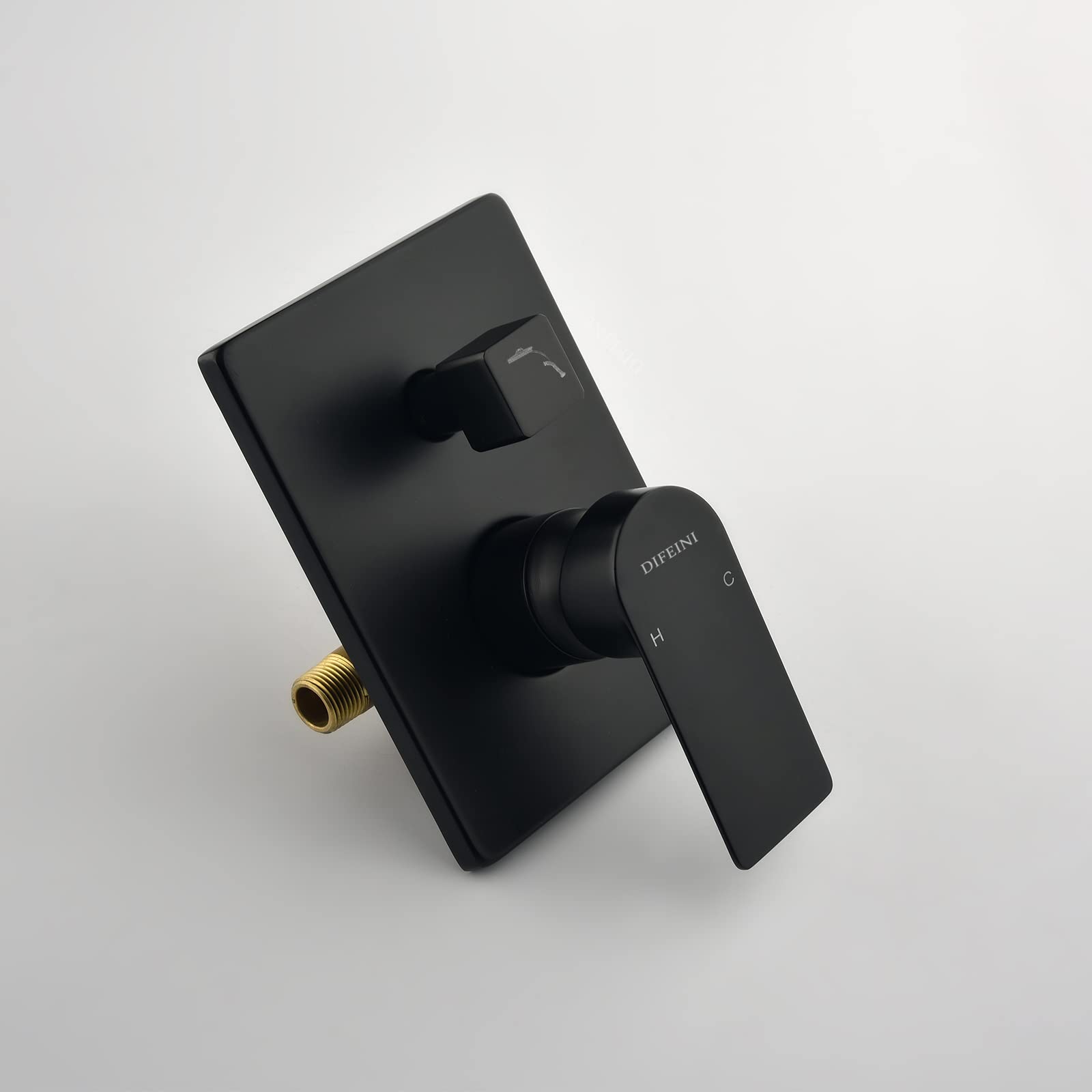 Premium Matte Black Shower Faucet Set with Waterfall Tub Spout - Complete Wall Mounted Shower System with Rough-in Valve for Bathroom Renovation | Perfect for Modern Home Spa Experience