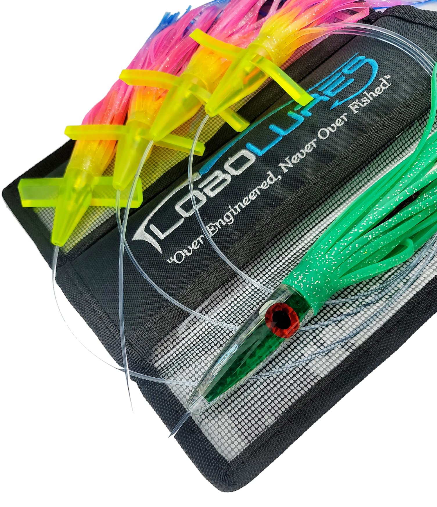 Premium Tuna Fishing Lure Kit - 400lb Leader & 10/0 Hook for Saltwater Game Fishing | High-Speed Tuna Bullet Daisy Chain with Splash Machine Technology | Perfect for Offshore Trolling & Big Game Fishing Adventures