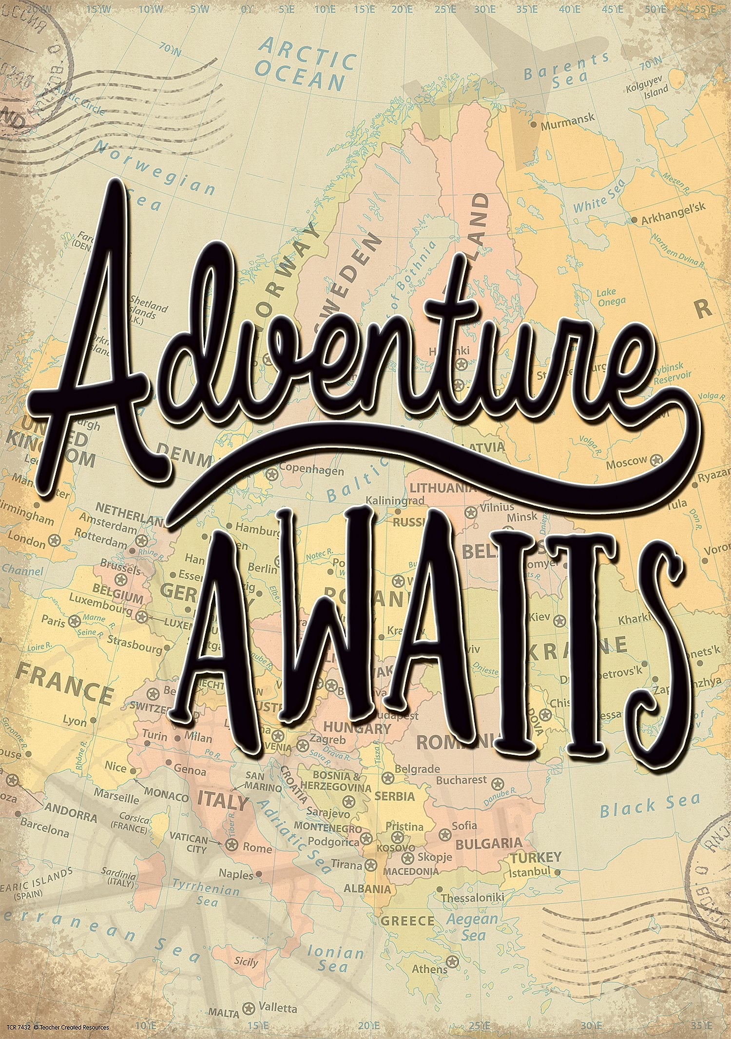 Adventure Awaits Inspirational Wall Art - Motivational Poster for Home, Office & Classroom Decor - Perfect for Adventure Lovers & Travel Enthusiasts