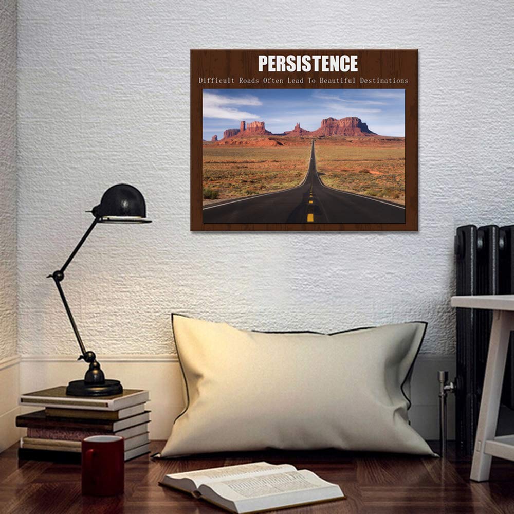 Success Quote Canvas Wall Art - Motivational Poster for Home & Office