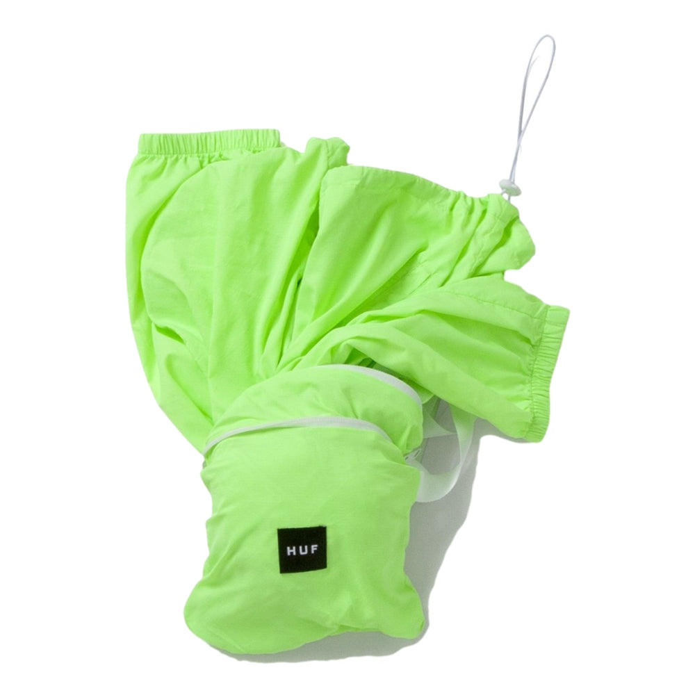 HUF Packable Cycling Jacket - Lightweight Waterproof Windbreaker for Men & Women - Green - Perfect for Biking, Hiking & Outdoor Adventures