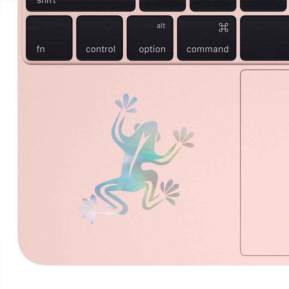 Holographic Animal Sandra Frog Vinyl Decal Stickers (Set of 2) - Waterproof, Durable Premium Vinyl for Laptop, Phone, Helmet, Car Window, Bumper, Mug, Cup, Wall & Door Decoration - Perfect for DIY Crafts, Home Decor, and Personalizing Accessories