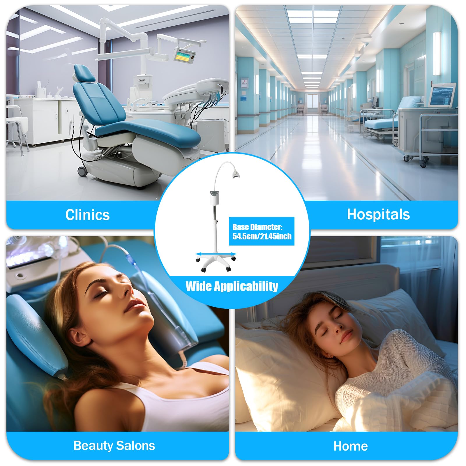 Professional LED Dental Whitening Light - Accelerated Teeth Bleaching Machine for Home & Salon Use | Portable & Floor-Standing Options | Perfect for Teeth Whitening, Oral Care & Beauty Treatments