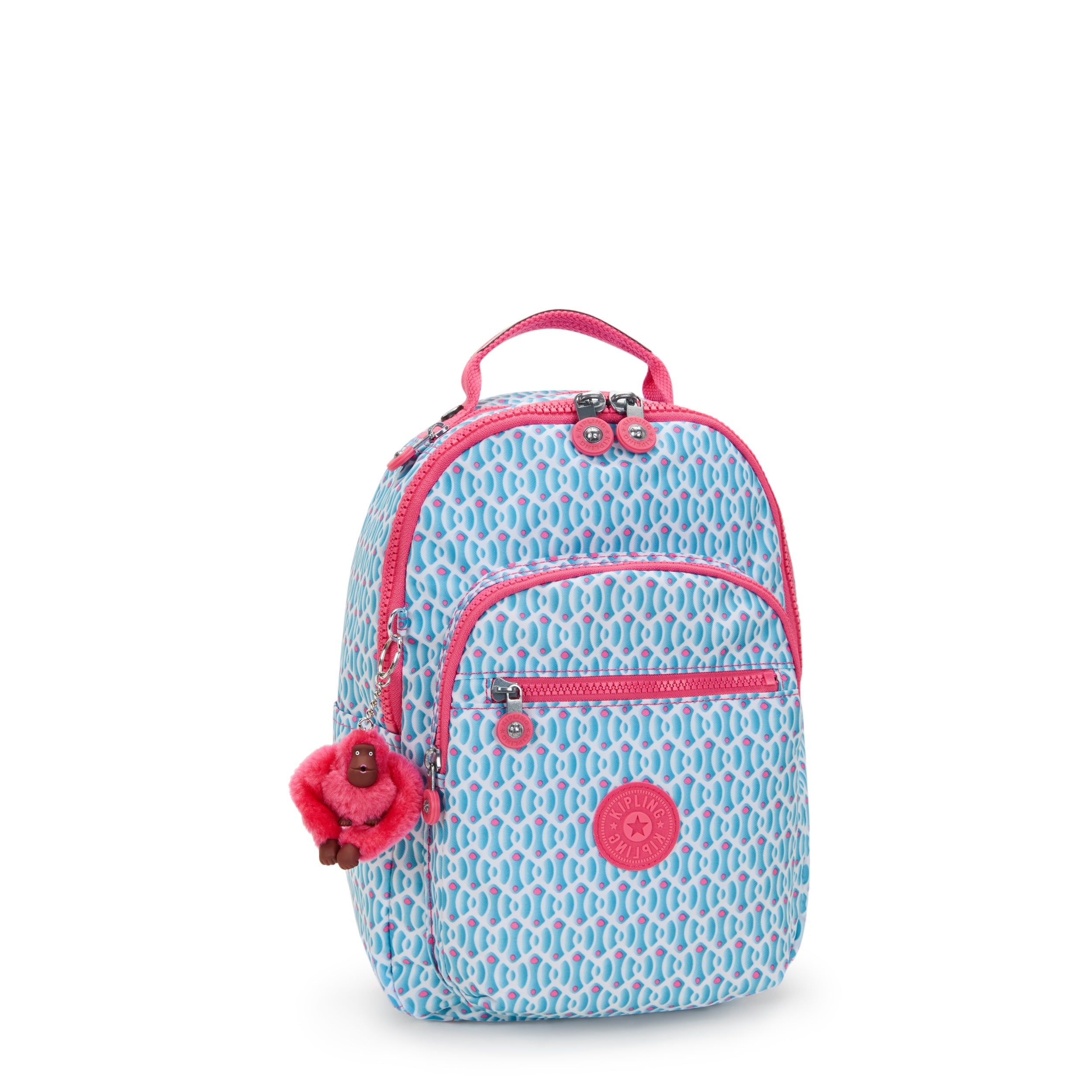 Kipling Seoul Small Printed Tablet Backpack - Lightweight Laptop Bag for Women & Men, Water-Resistant Travel Backpack with USB Port - Perfect for Work, School, College & Commuting