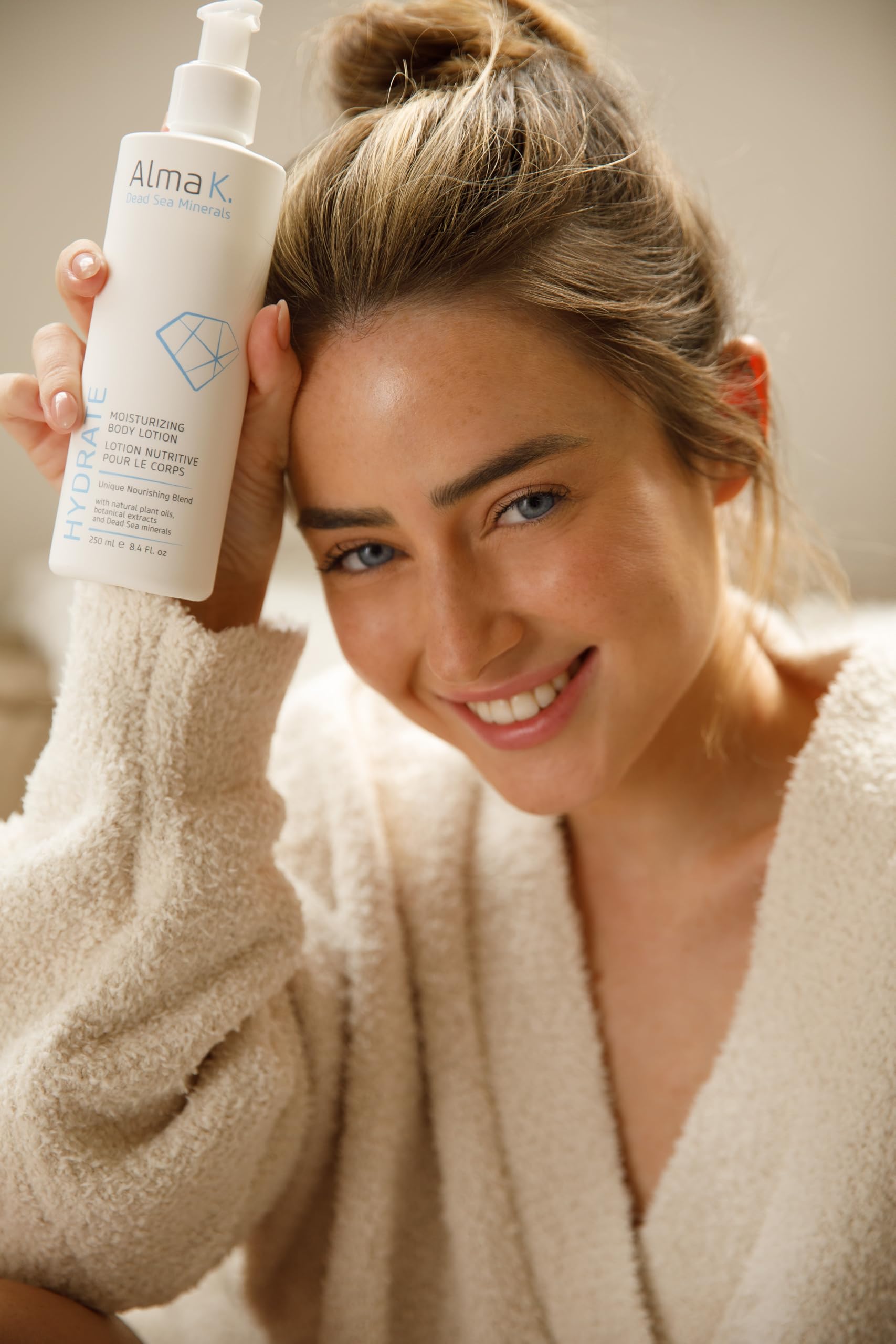 Alma K Hydrating Body Lotion with Dead Sea Minerals & Vitamin E | Moisturizing Lotion for Dry Skin | 8.4 oz | Perfect for Daily Hydration, Post-Shower Care & Winter Skin Relief