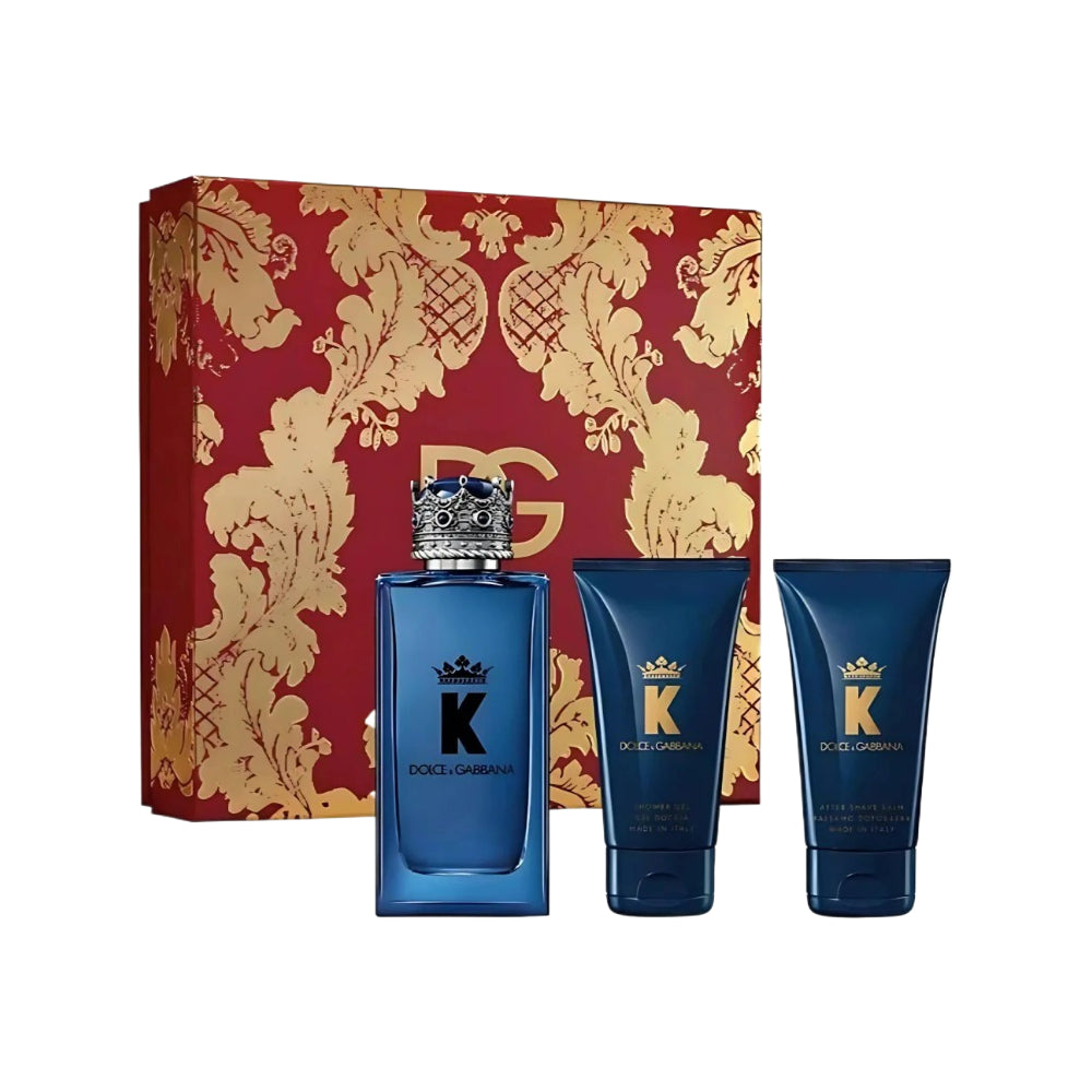 Dolce & Gabbana K Eau De Parfum Gift Set - 3 Piece Fragrance Collection (100ml) | Luxury Cologne for Men, Date Night & Special Occasions