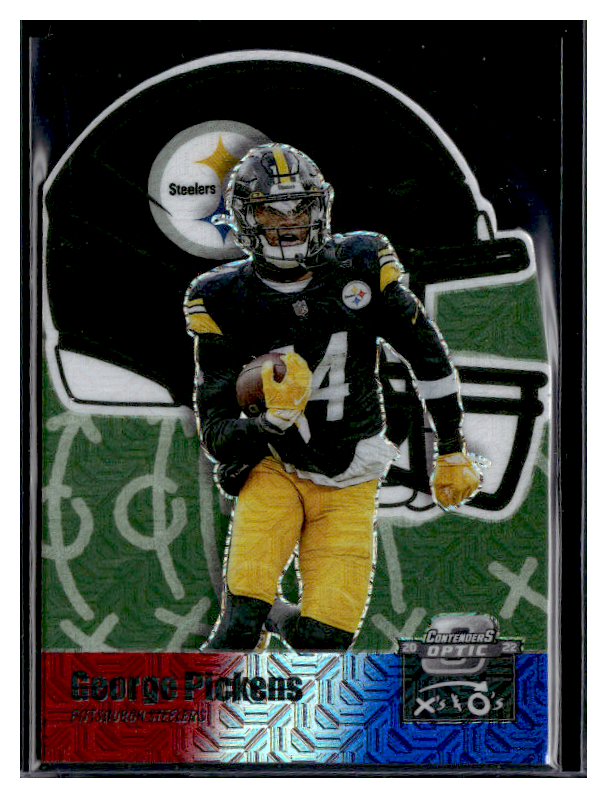 2022 Panini Contenders Optic George Pickens X's and O's #2/13 Rookie Football Trading Card - Rare Collectible for Sports Memorabilia Fans & Card Investors