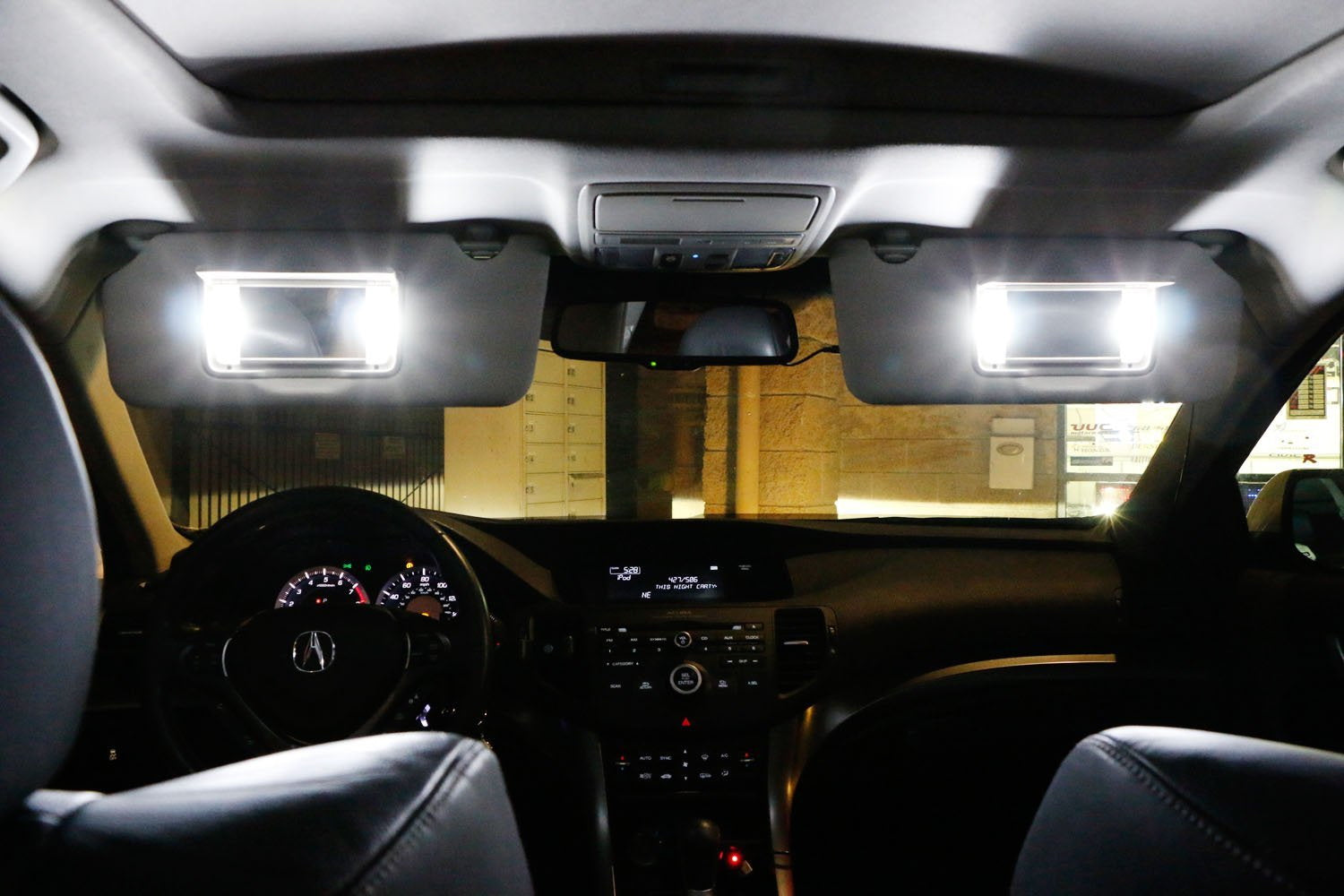4-Piece White 9 SMD 29mm 6641 LED Bulbs - Replacement Lights for Car Vanity Mirror & Sun Visor - Perfect for Interior Lighting, Night Driving, and Makeup Application