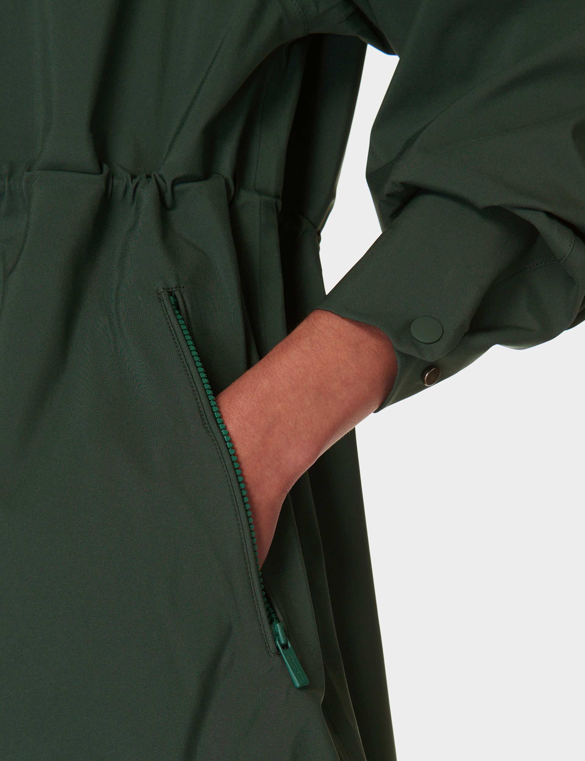 Waterproof Parka Jacket for Men & Women - Lightweight Trek Green Outdoor Raincoat for Hiking, Camping & Travel