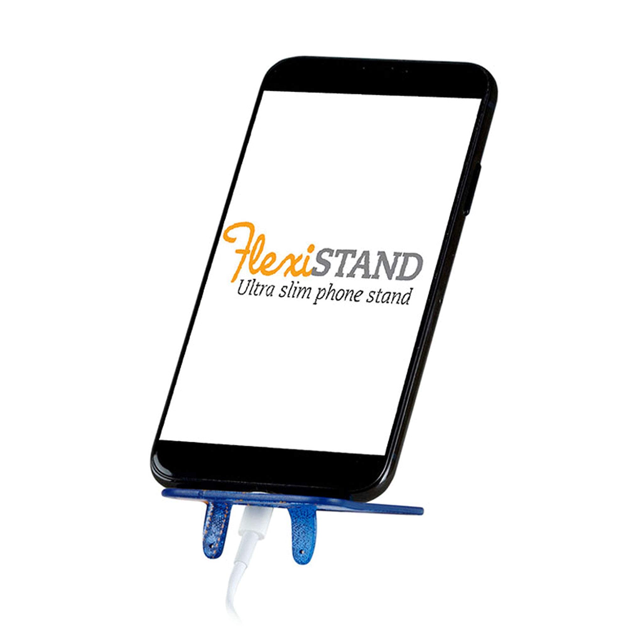Flexible Adjustable Phone Stand Holder for iPhone Samsung Android - Portable Mobile Desk Office Stand with 360° Rotation, Travel-Friendly Dock (Blue Jeans) - Perfect for Work, Study, Video Calls & Hands-Free Viewing