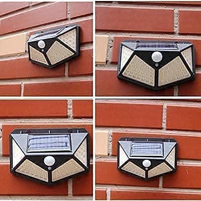AASTIK 100 LED Solar Security Lights with Motion Sensor - Wireless Waterproof Outdoor Lighting for Garden, Wall, Yard - Bright Solar Powered Spotlight for Home Safety & Night Illumination | Perfect for Driveway, Patio, Backyard & Pathway Lighting