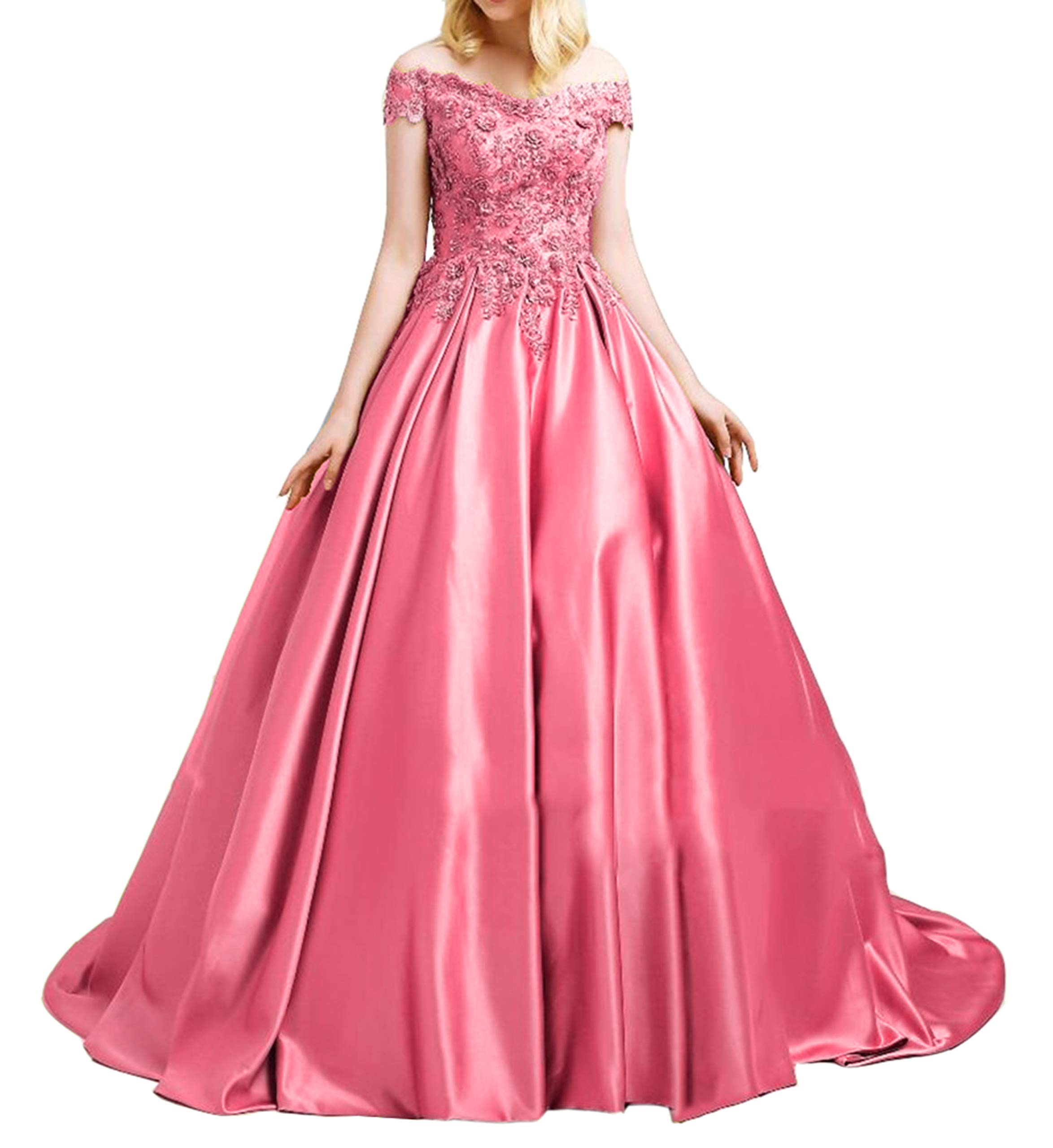 Elegant Pink Off Shoulder Quinceanera Ball Gown with Sweet 103 Applique - Perfect for 15th Birthday Celebrations, Formal Dances & Special Occasions