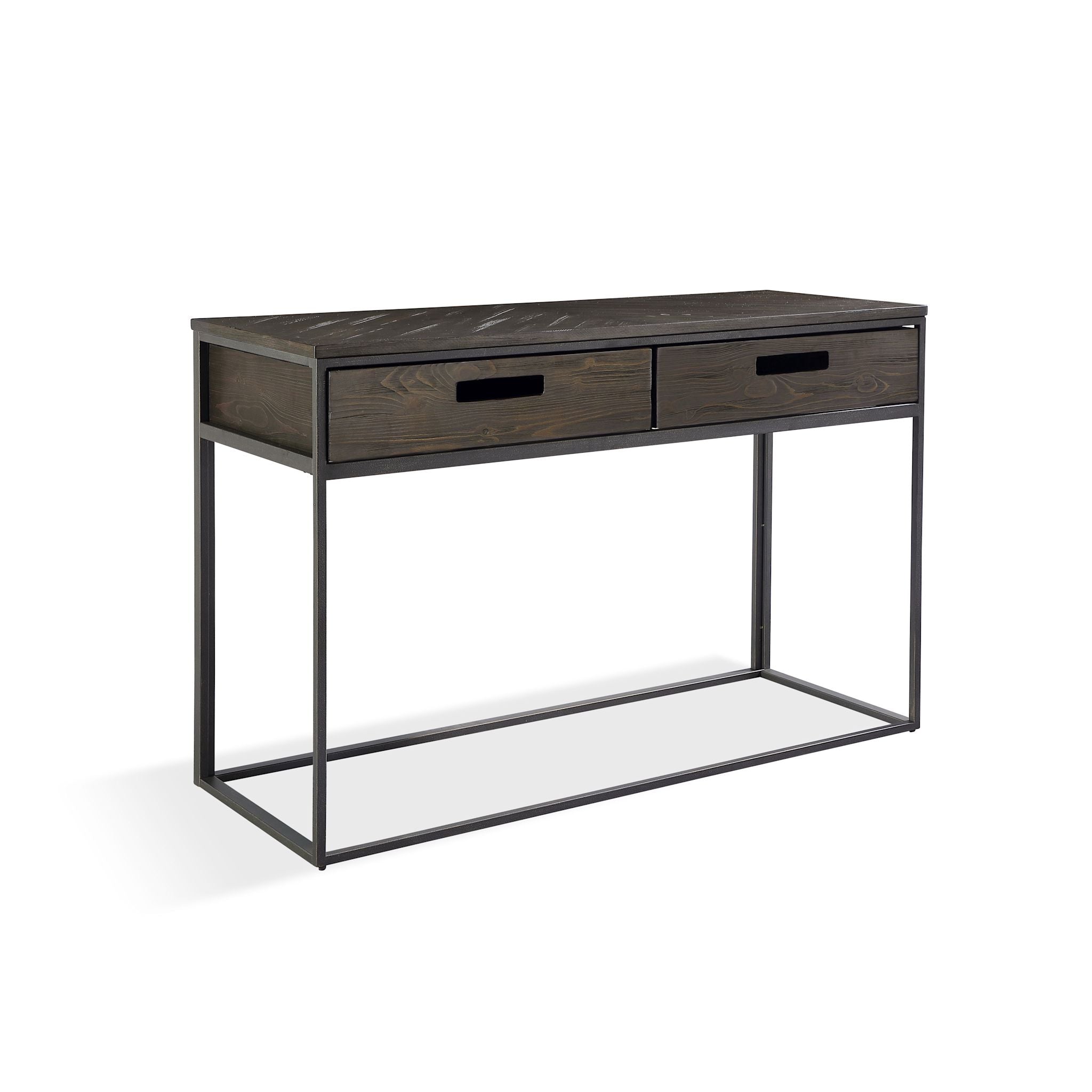 Bradley Console Table - Double Fudge Brown Entryway Sofa Table for Hallway, Living Room & Dining Room Decor