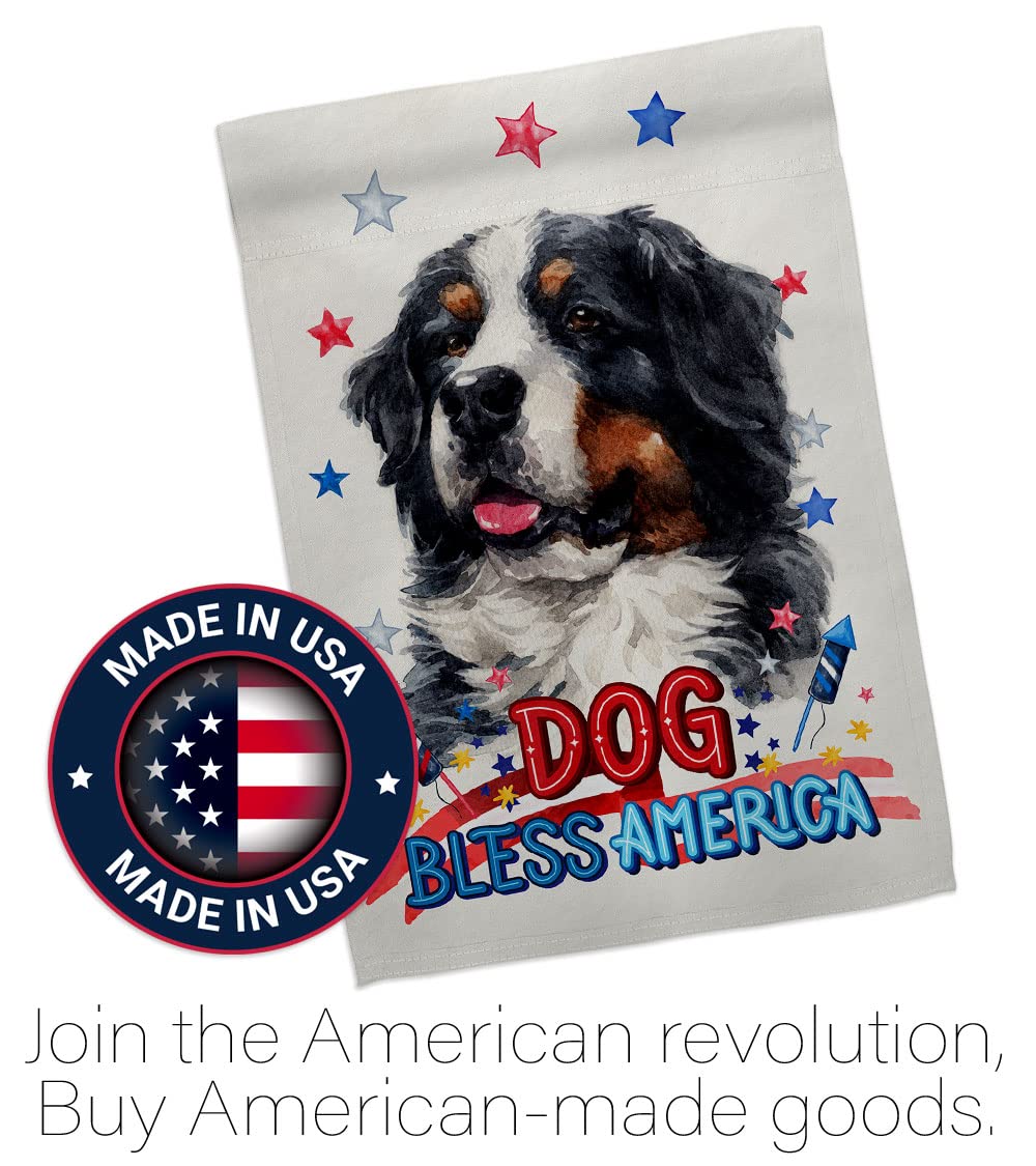 Patriotic Bernese Dog Garden Flag Set - Double-Sided Yard Decor for Pet Lovers