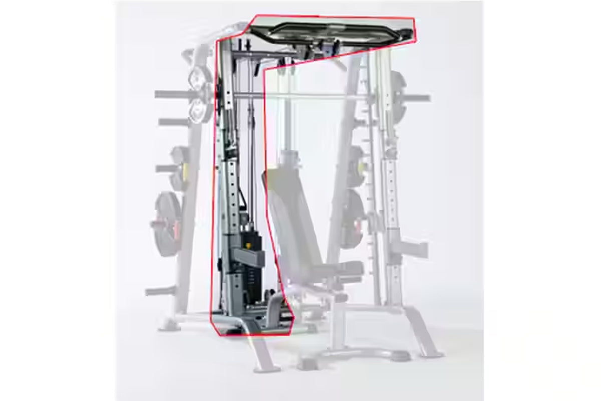 Tuffstuff Hi/Lo Pulley System with 200lb Weight Stack (CHL 610WS) - Professional Home & Commercial Gym Equipment for Strength Training