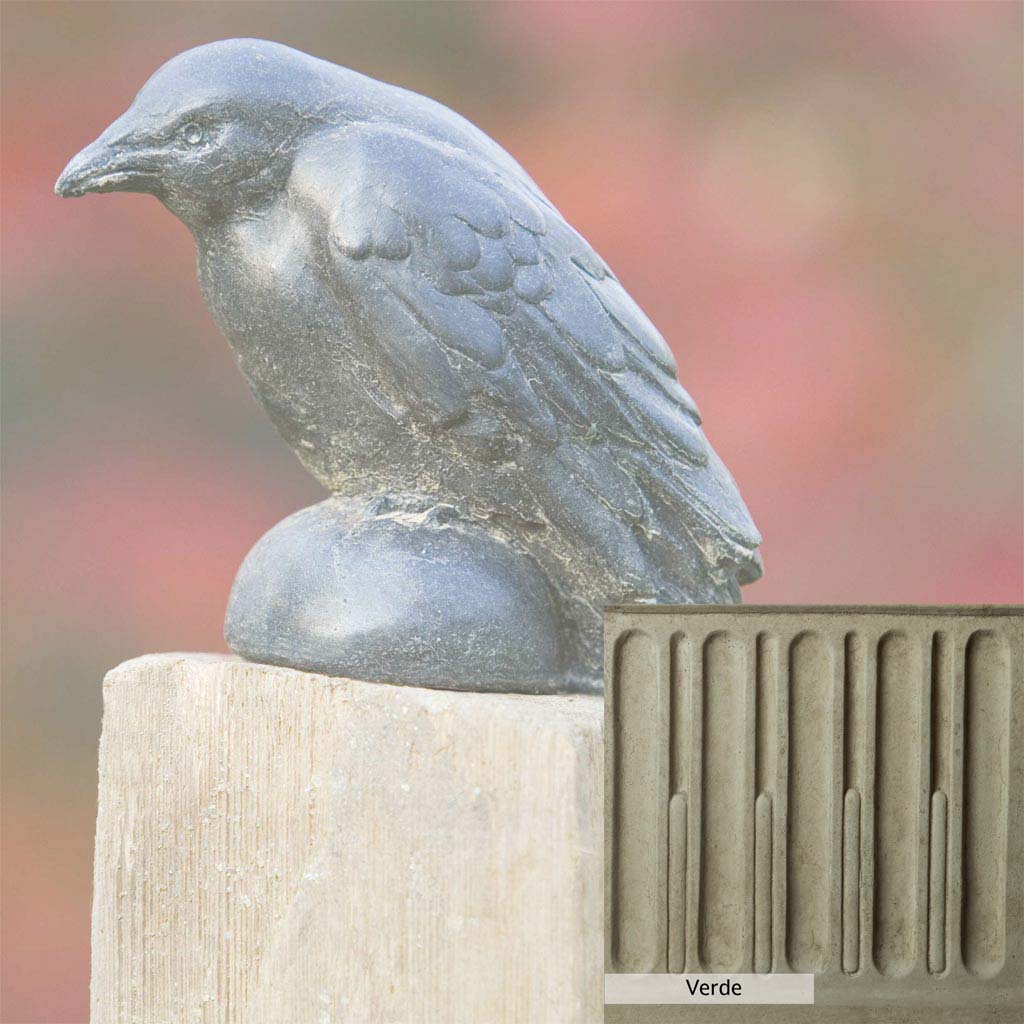 Campania International Small Raven Statue - Gothic Home Decor, Halloween & Outdoor Garden Sculpture for Unique Décor