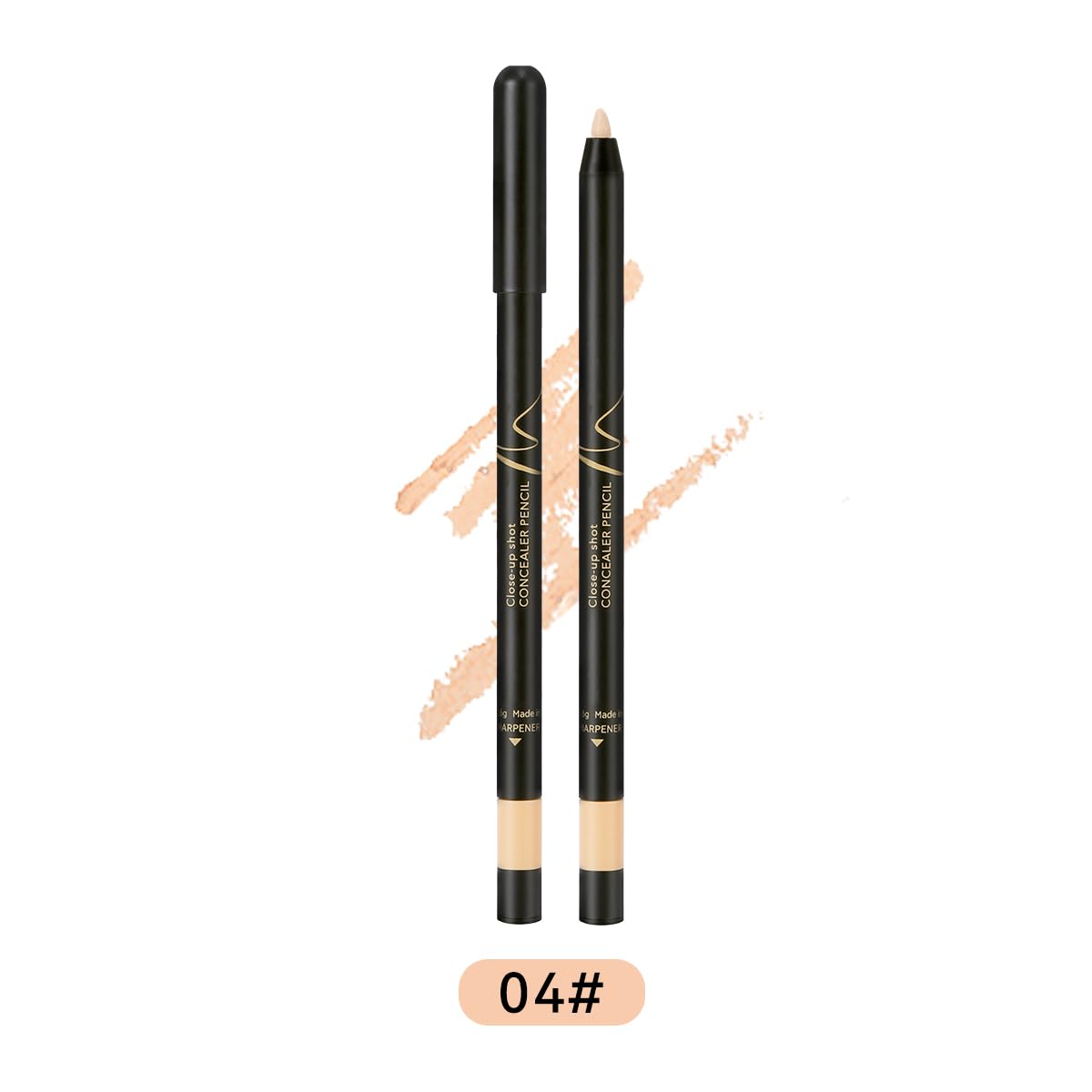 KISSIO Concealer Pencil - Waterproof Long-Lasting Under Eye Concealer for Dark Circles, Acne & Freckles Coverage, Brightening Makeup (04#MILKTEA) - Perfect for Everyday Wear, Photo Shoots & Special Occasions