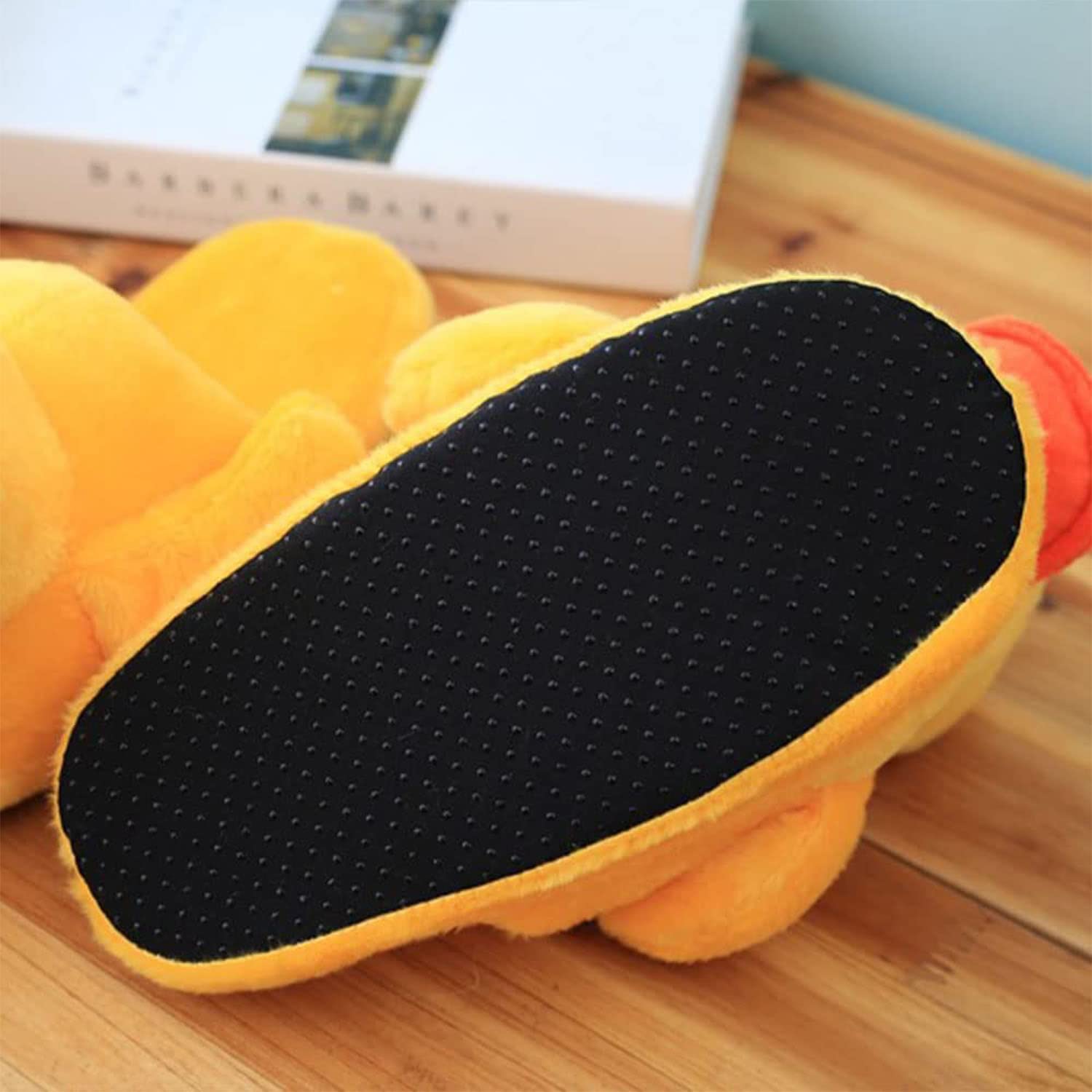 **Duck Slippers for Women & Men - Plush Yellow Duck House Slippers, Non-Slip Cartoon Animal Slippers - Cozy & Cute for Home, Lounge, and Gifts**